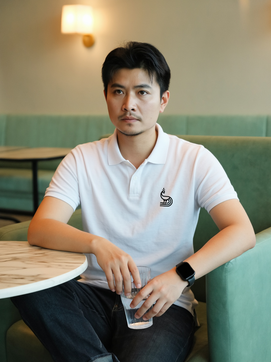 Áo polo nam local brand PLCSD2430 Miucho Iconic chất vải cá sấu thoáng mát đứng form in artwork_thumbnail_5