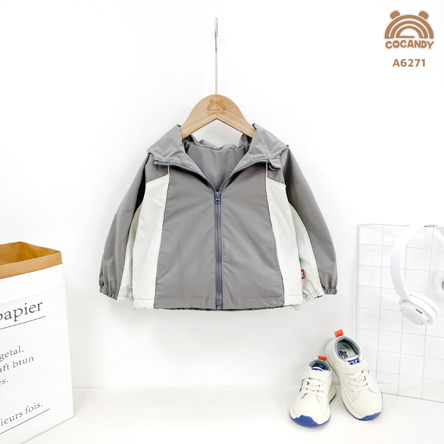 Áo khoác GHI phối BE lót lông_thumbnail_1