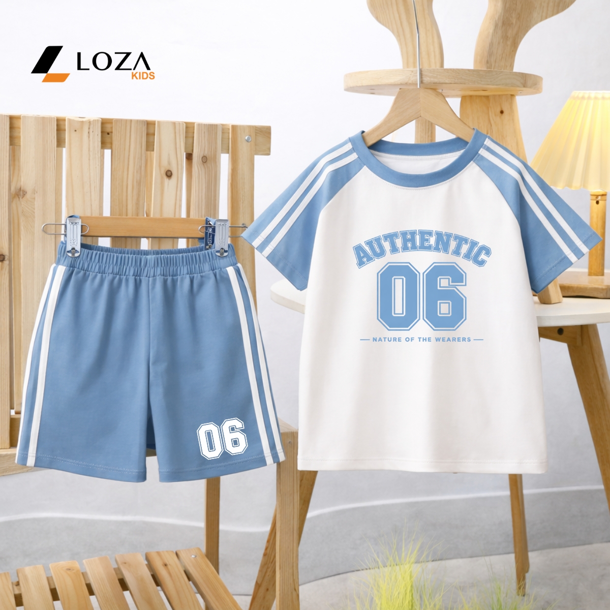 Set bộ bé trai phối viền hình số 6 AUTHENTIC - Loza Kids BF587_thumbnail_2