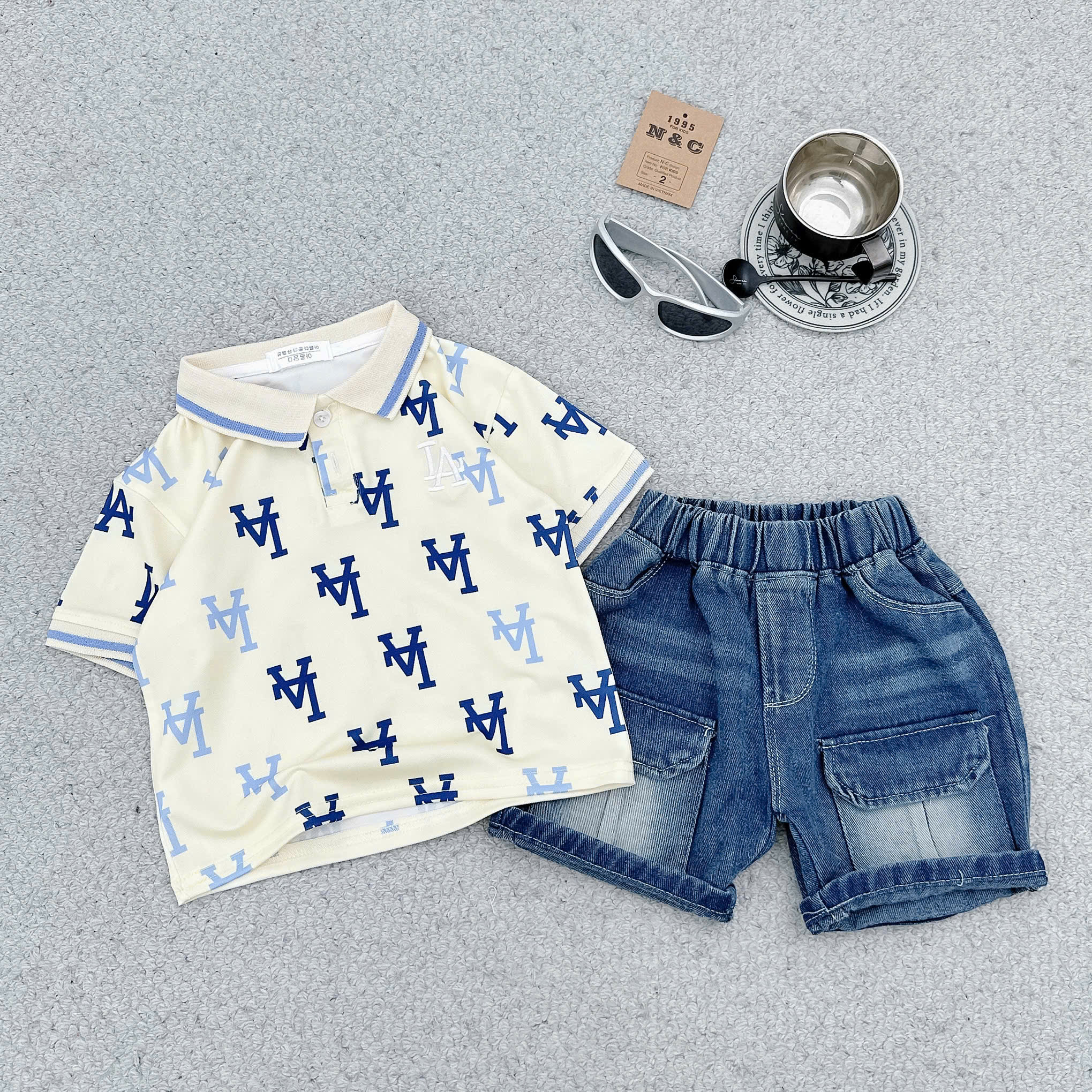 B66 BỘ POLO QUẦN BÒ LA 2 MÀU FULL ÁO- A116.808