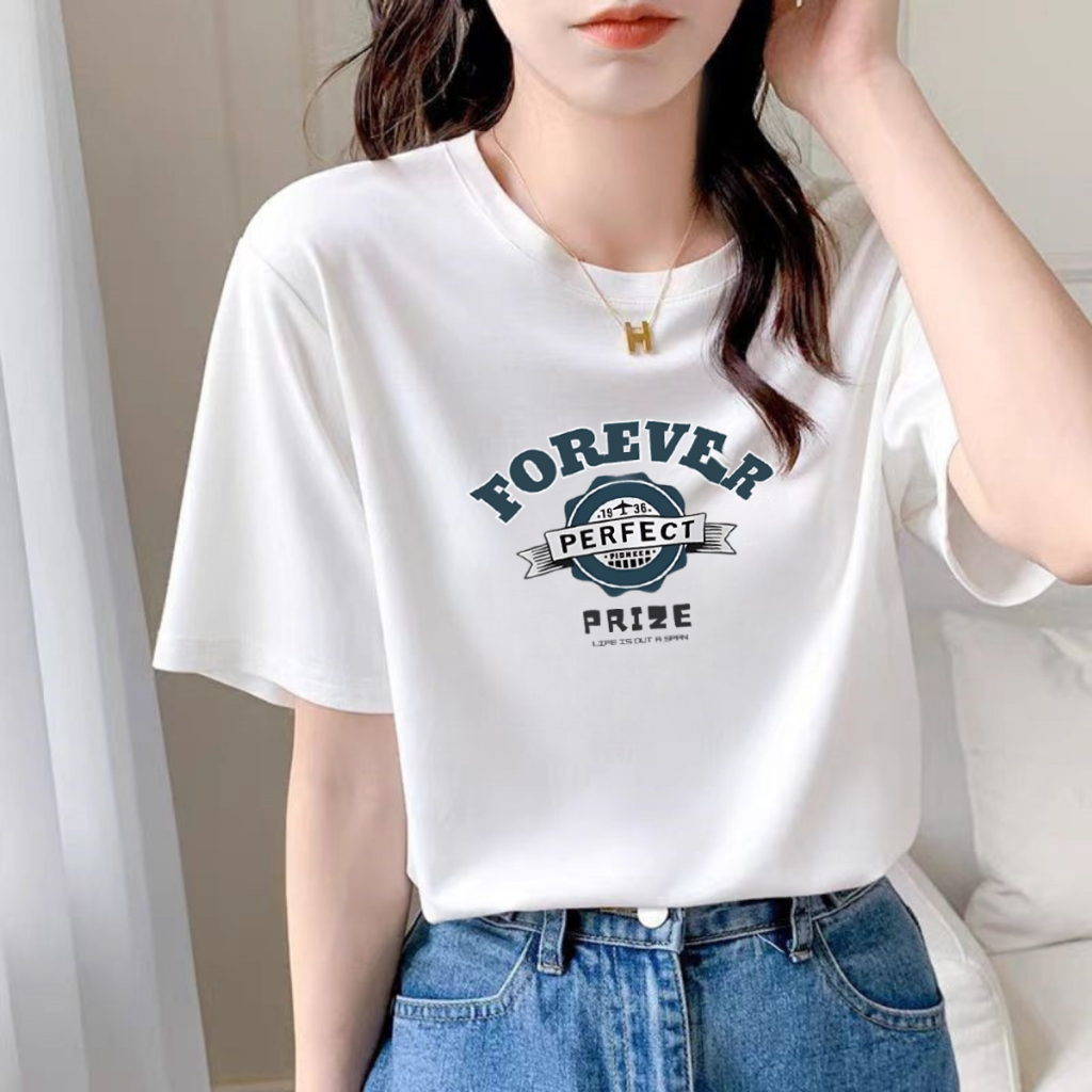 [Form rộng] Áo phông nữ màu trắng in hình nhiều mẫu - LOZA G0315_thumbnail_11