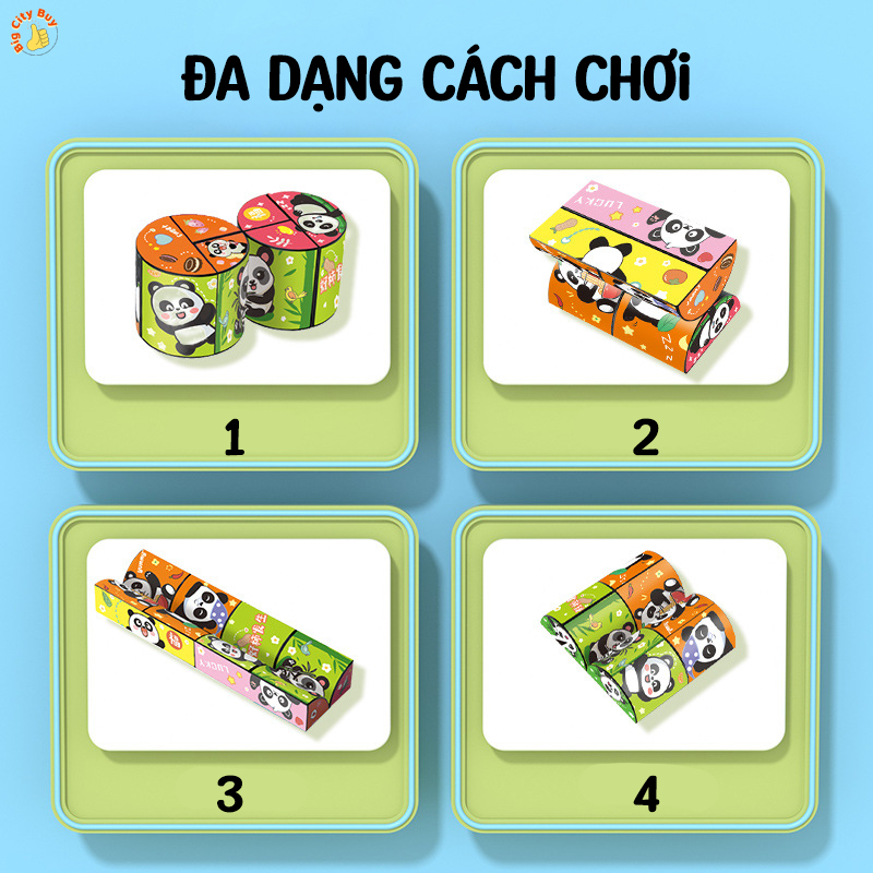 [RẺ VÔ ĐỊCH] Rubik 3D Ma Thuật Magic Cube Gấu Trúc Vô Cực, Rubik Hình Học Nhiều Hình Đẹp Mắt_thumbnail_2