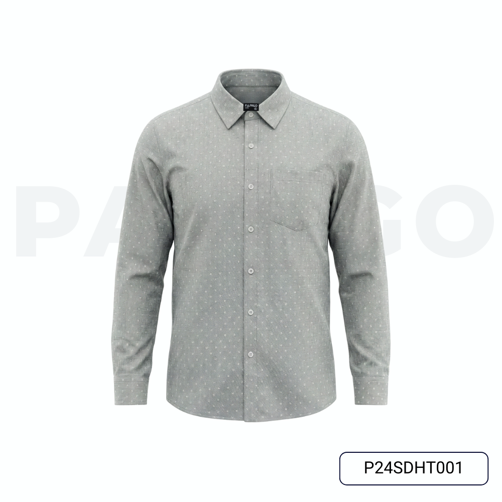 Áo sơ mi nam trung niên PAPAGO tay dài lai bầu vải xô đũi in họa tiết - P24SDHT001_thumbnail_8