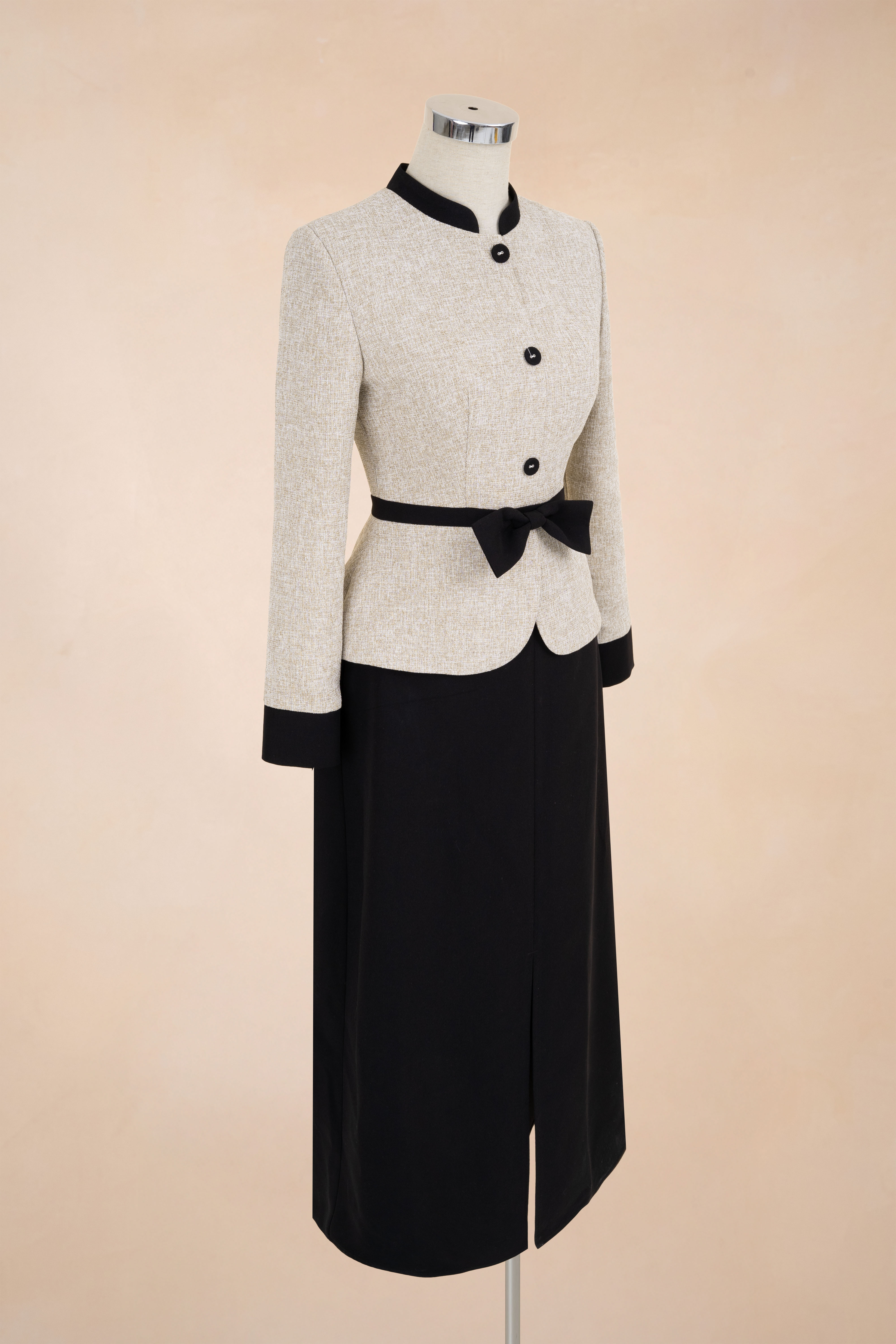 Đầm Chữ A Cổ Tàu Nơ Eo_thumbnail_2