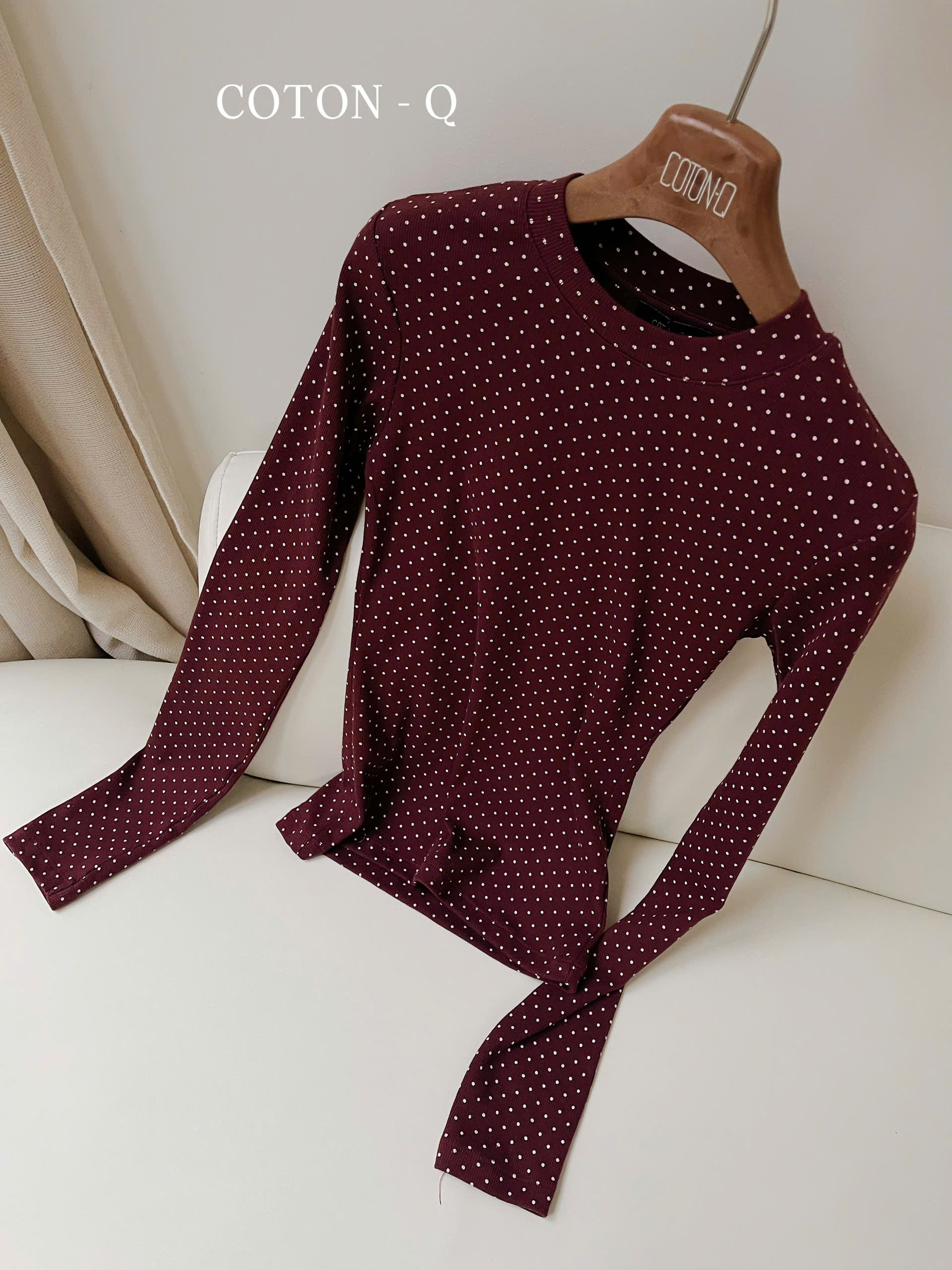 Áo thun tay dài chấm bi ( XANH)_thumbnail_4