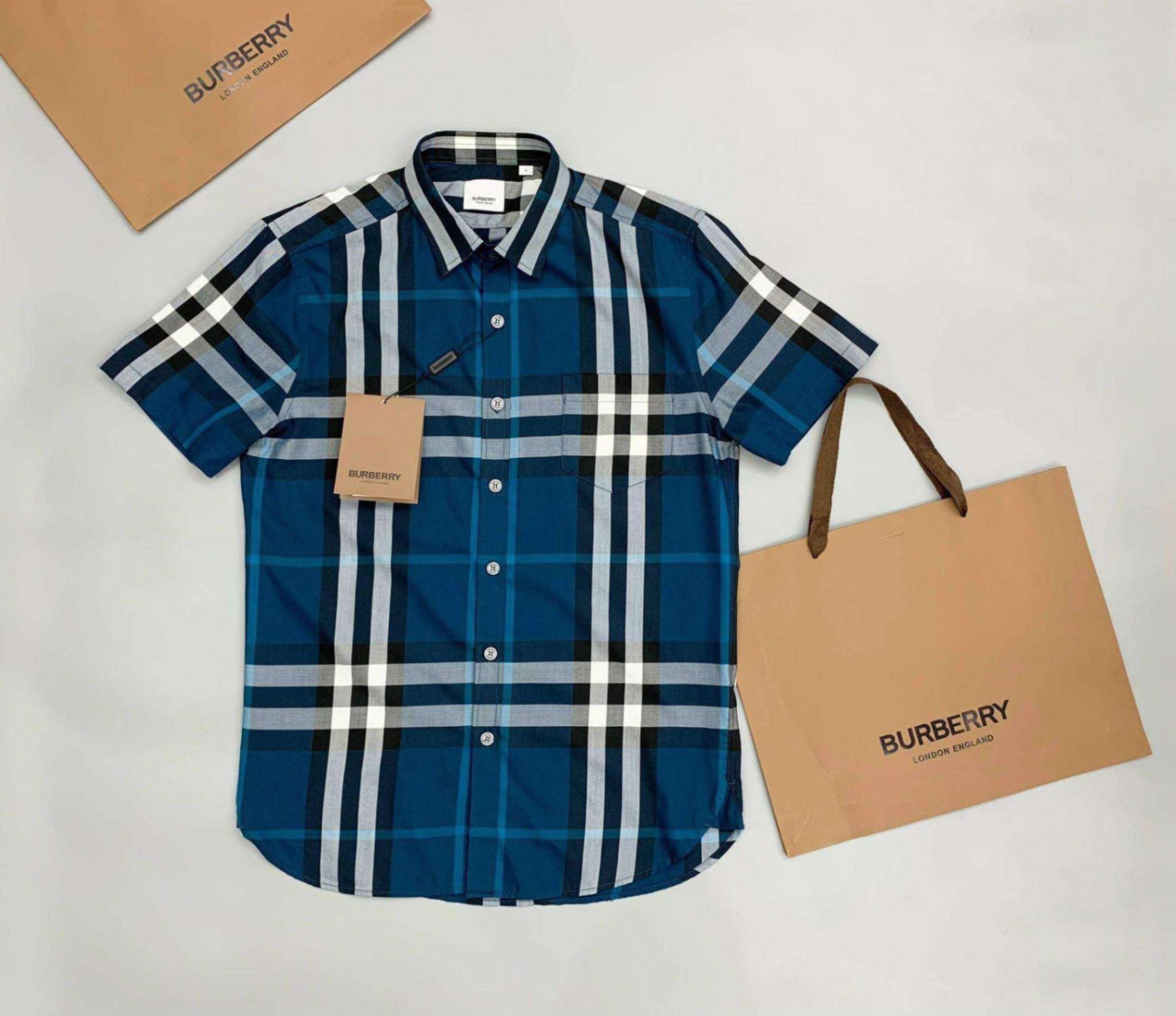 BBR SƠ MI KẺ SỌC XANH DƯƠNG