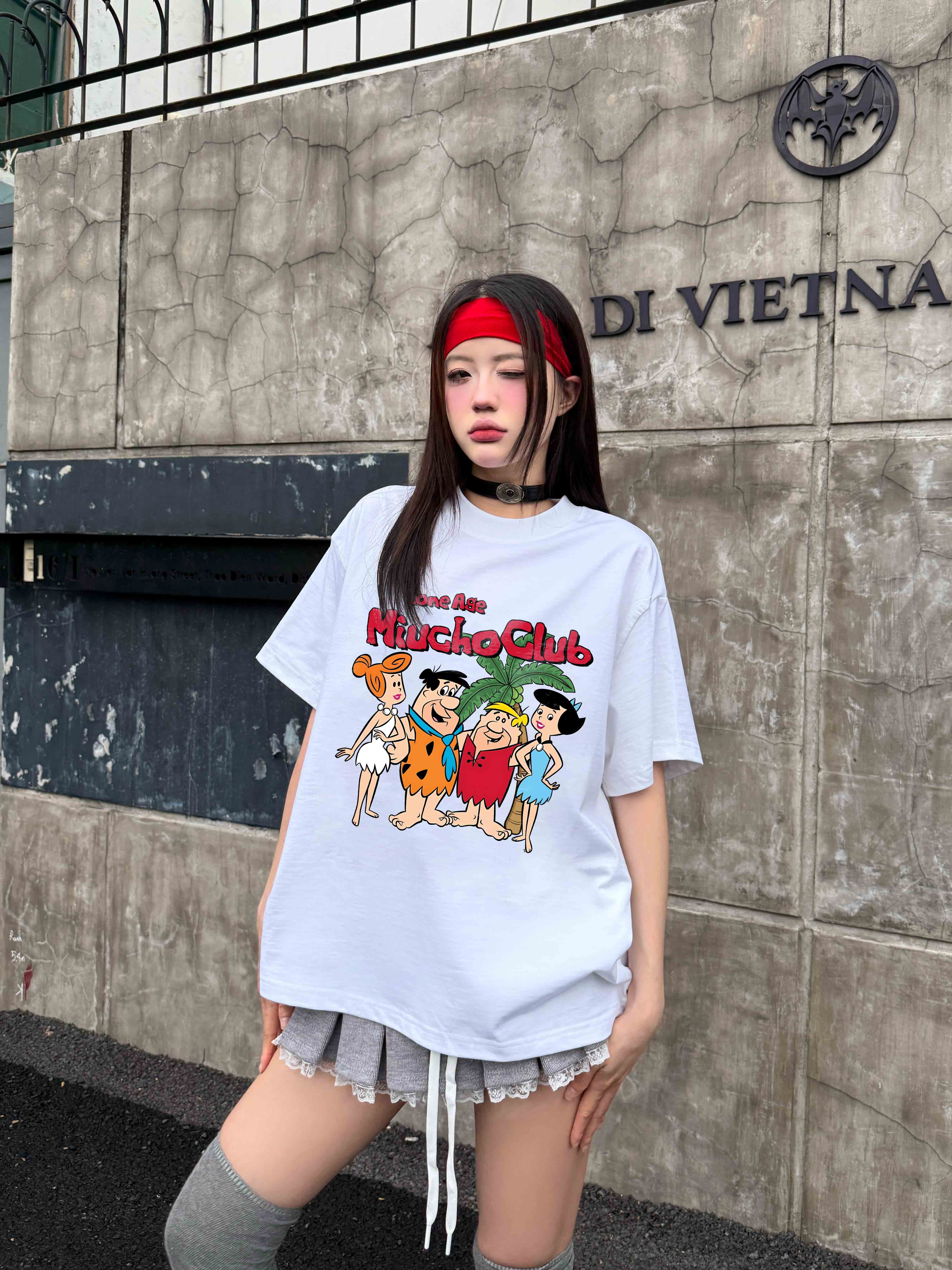 Áo thun boxy cotton 2 chiều AXD2418 Miucho tay ngắn cổ tròn phong cách cổ điển_thumbnail_5