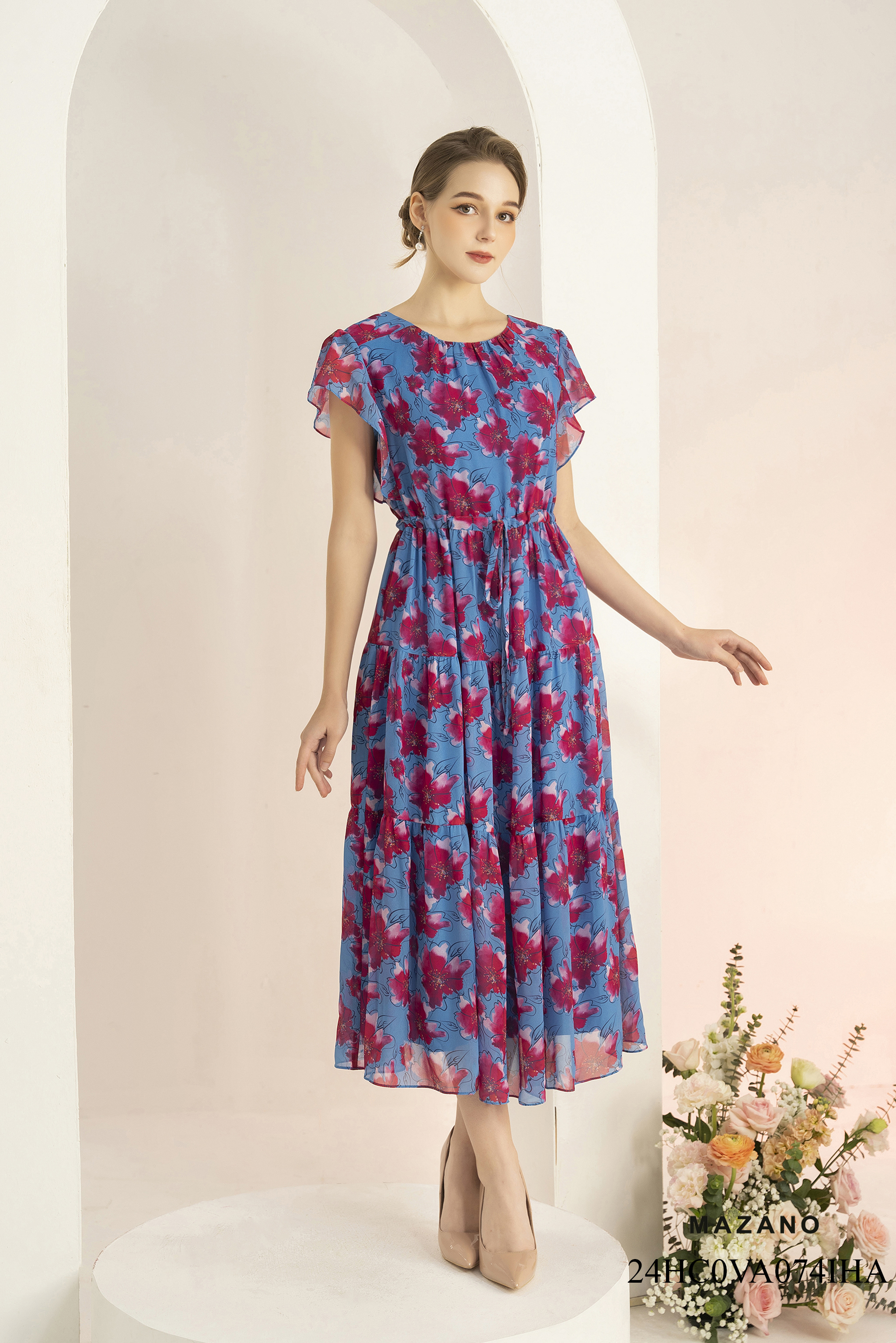 Đầm Maxi Hoạ Tiết Hoa Nhiệt Đới_thumbnail_2