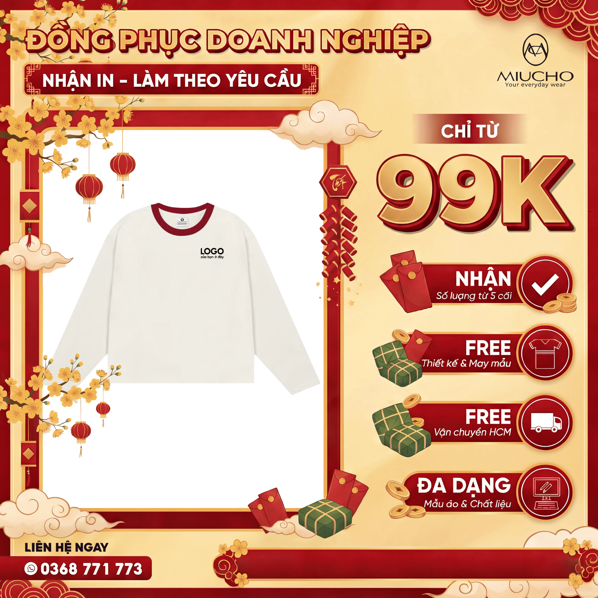 Áo thun boxy tay dài unisex Miucho chất vải thoáng mát mềm mại phối cổ mix màu AT00061