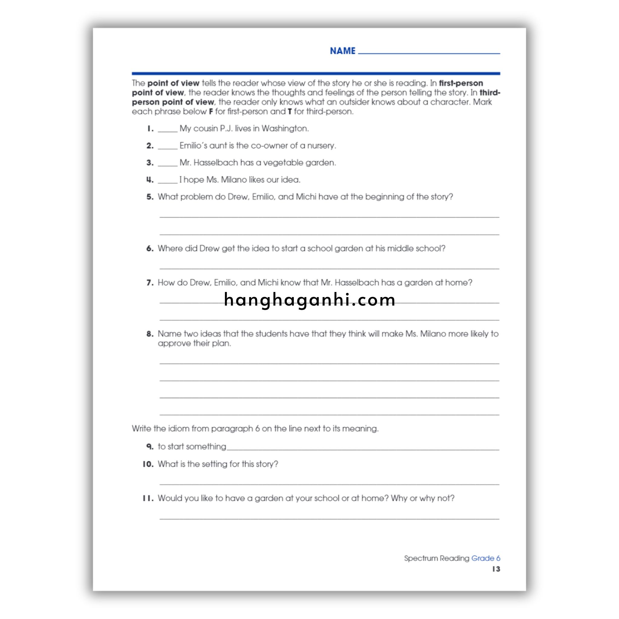 Sách Spectrum Reading Workbook Grade 6_thumbnail_12