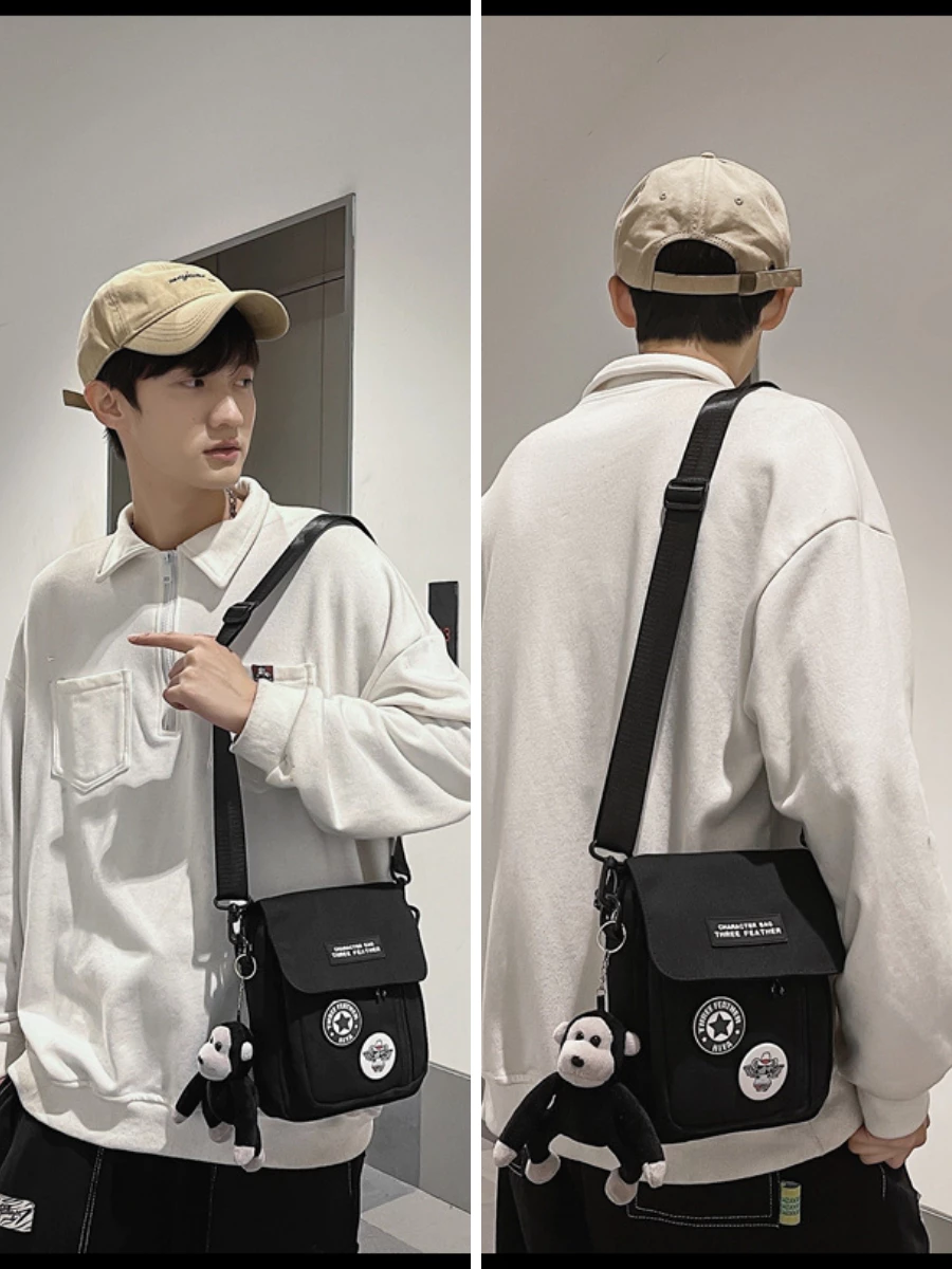 Túi đeo chéo nam nữ mini nhỏ gọn vải canvas thời trang Hàn Quốc