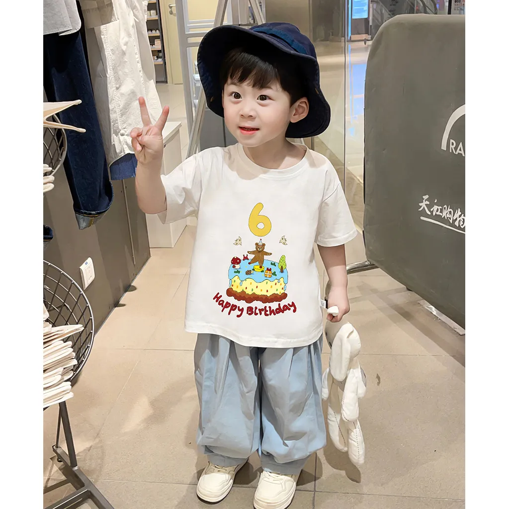 Áo thun cho bé sinh nhật 6 tuổi form rộng 2576 Miucho Kid vải cotton mềm mại thoáng mát thấm hút mồ hôi_thumbnail_3