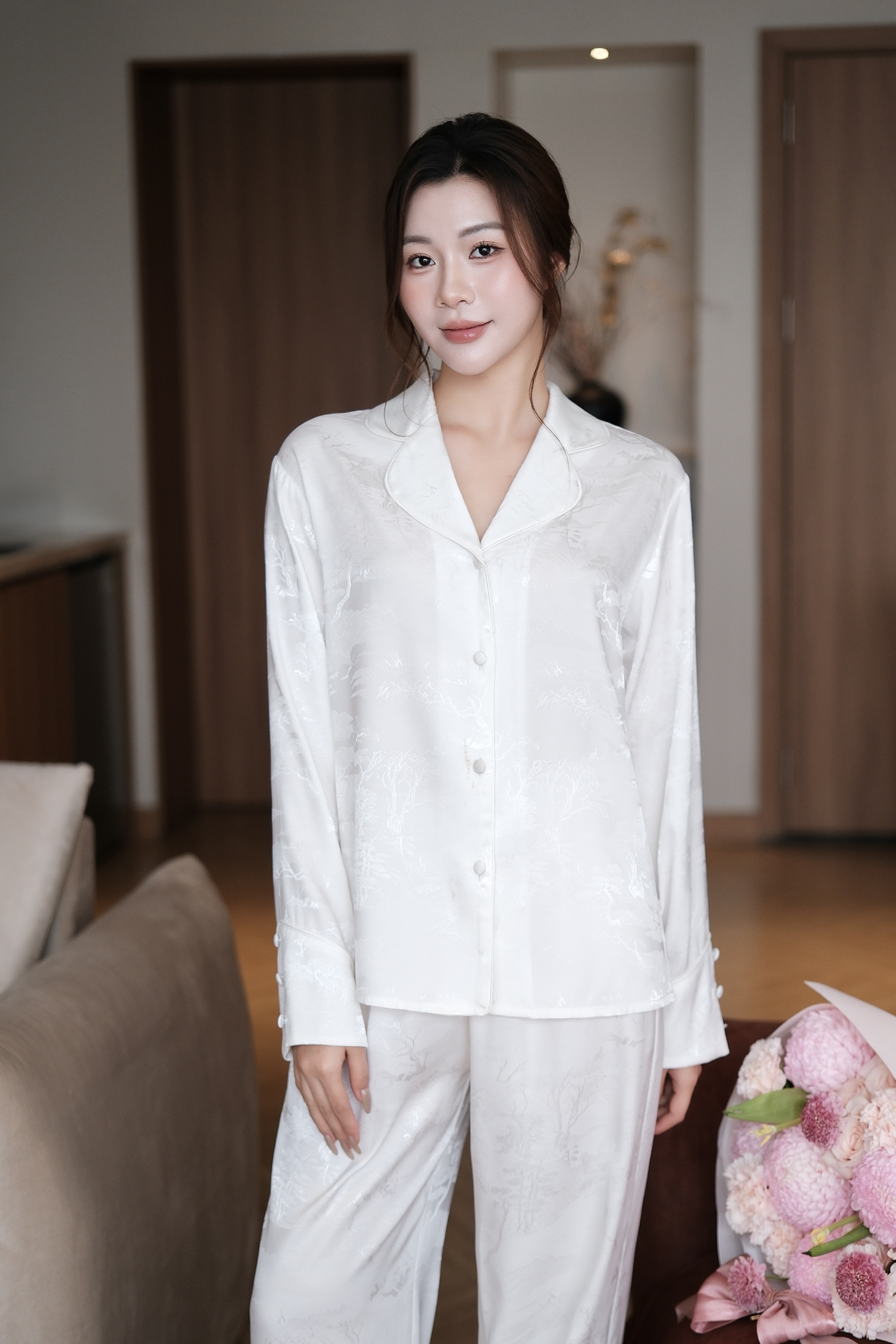 Bộ Gấm 𝑺𝒐𝒇𝒕 𝑯𝒐𝒖𝒓𝒔 áo dài tay, quần dài BN651_thumbnail_14