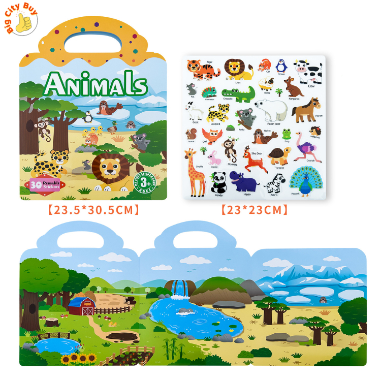 Đồ chơi sticker thạch bóc dán tái sử dụng được nhiều lần, sticker khủng long, các loại động vật dưới biển_thumbnail_2