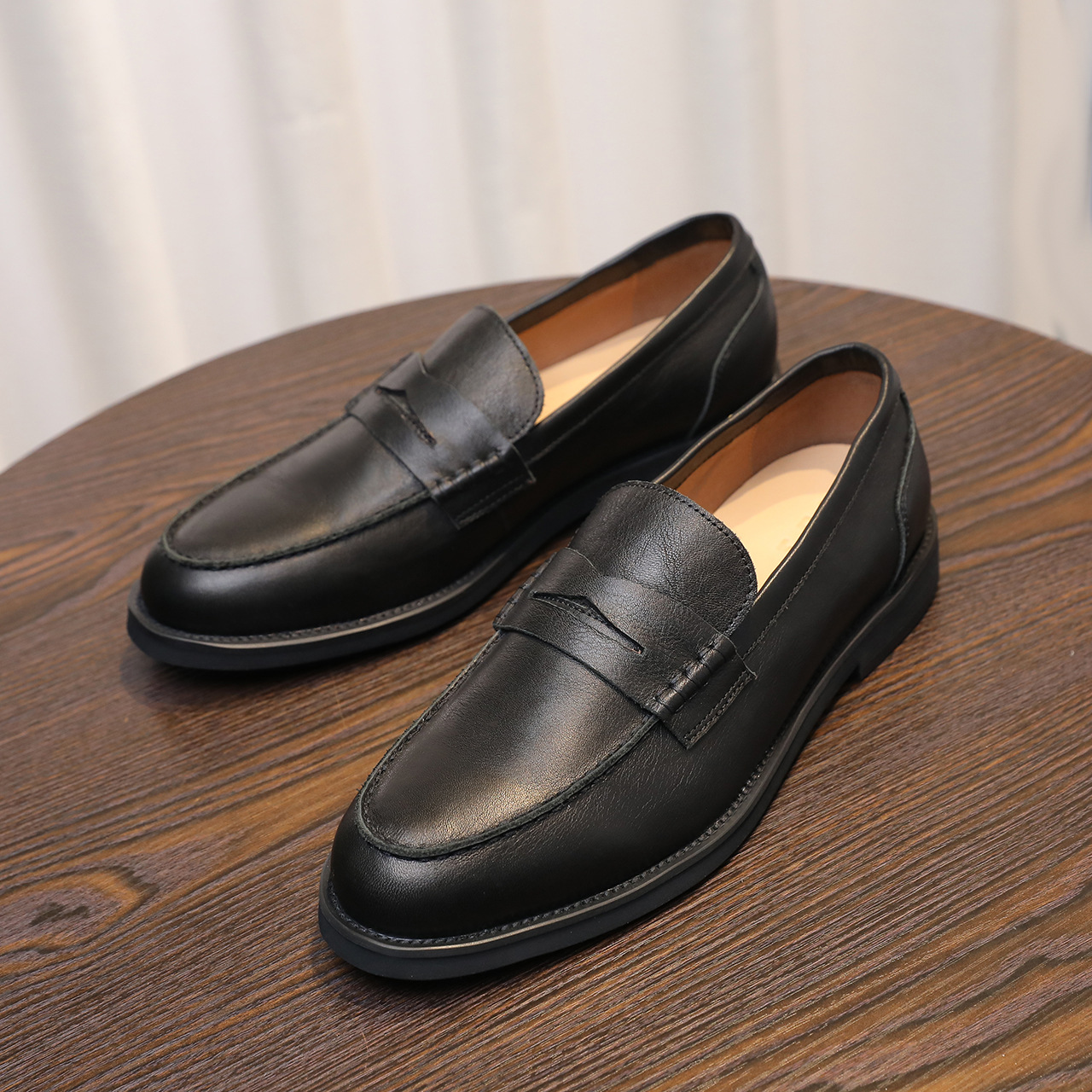 Giày nam cổ điển Anh quốc, giày da công sở đơn giản, giày lười thời thượng, giày da nam cổ điển thoải mái_thumbnail_2