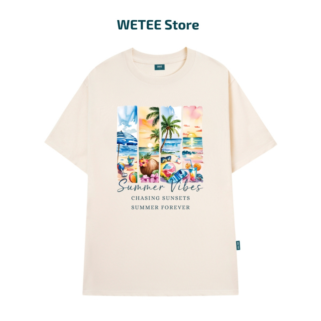 Áo thun unisex UX30 SUMMER VIBE đi chơi đi biển dáng oversized local brand WETEE - T048_thumbnail_5