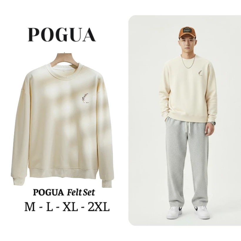 Áo Sweater Nam Nữ Nỉ Lông Nhung Thêu Lông Vũ Form Boxy Unisex,Dày Dặn Giữ Ấm Tốt_thumbnail_4