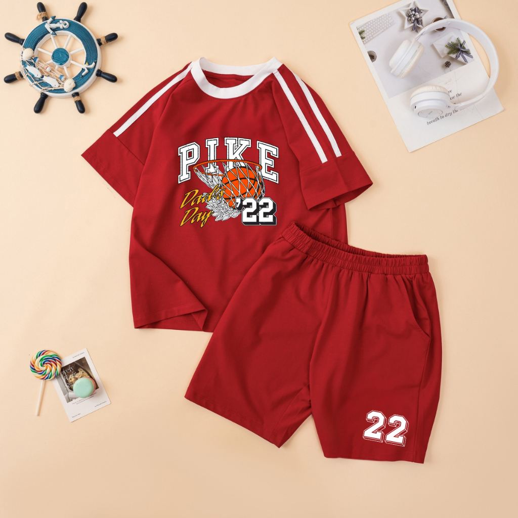 Đồ bộ bé trai, bé gái phối viền hình PIKE - Loza Kids BF609_thumbnail_1