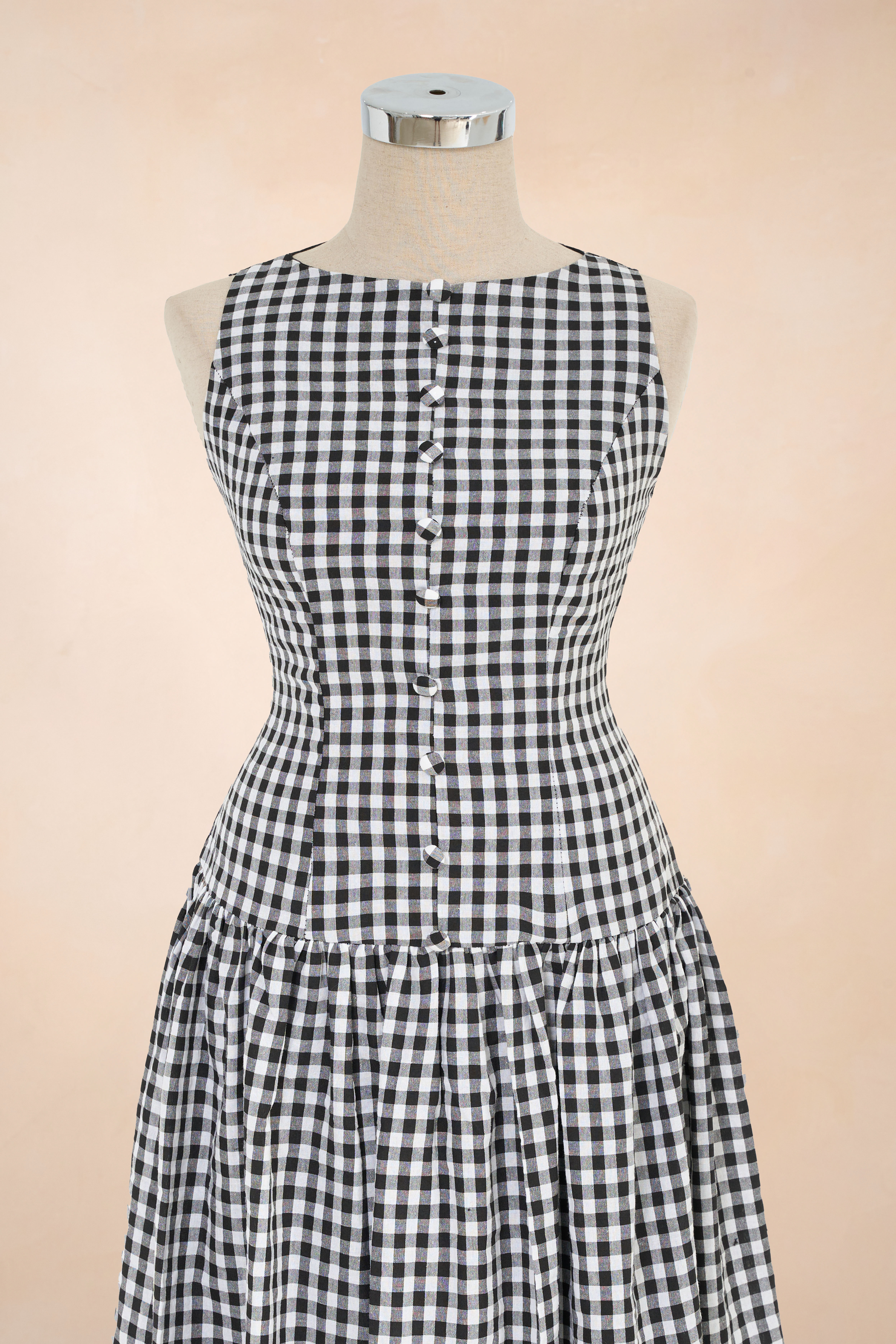 Đầm Xoè Caro Cúc Dọc_thumbnail_9