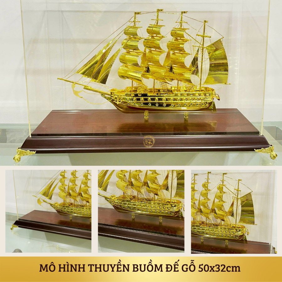 THUYỀN BUỒM ĐẾ GỖ 50x32cm_thumbnail_3