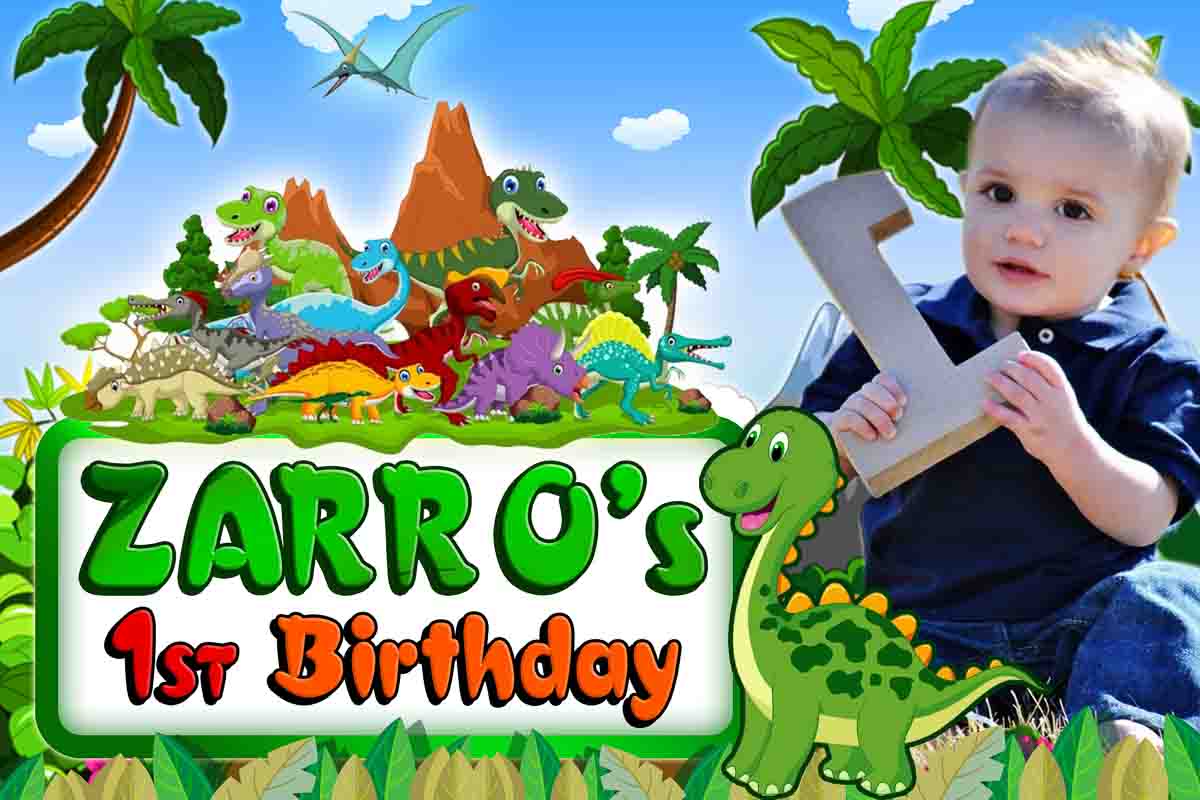 Dinosaur Theme Birthday Tarp_thumbnail_1