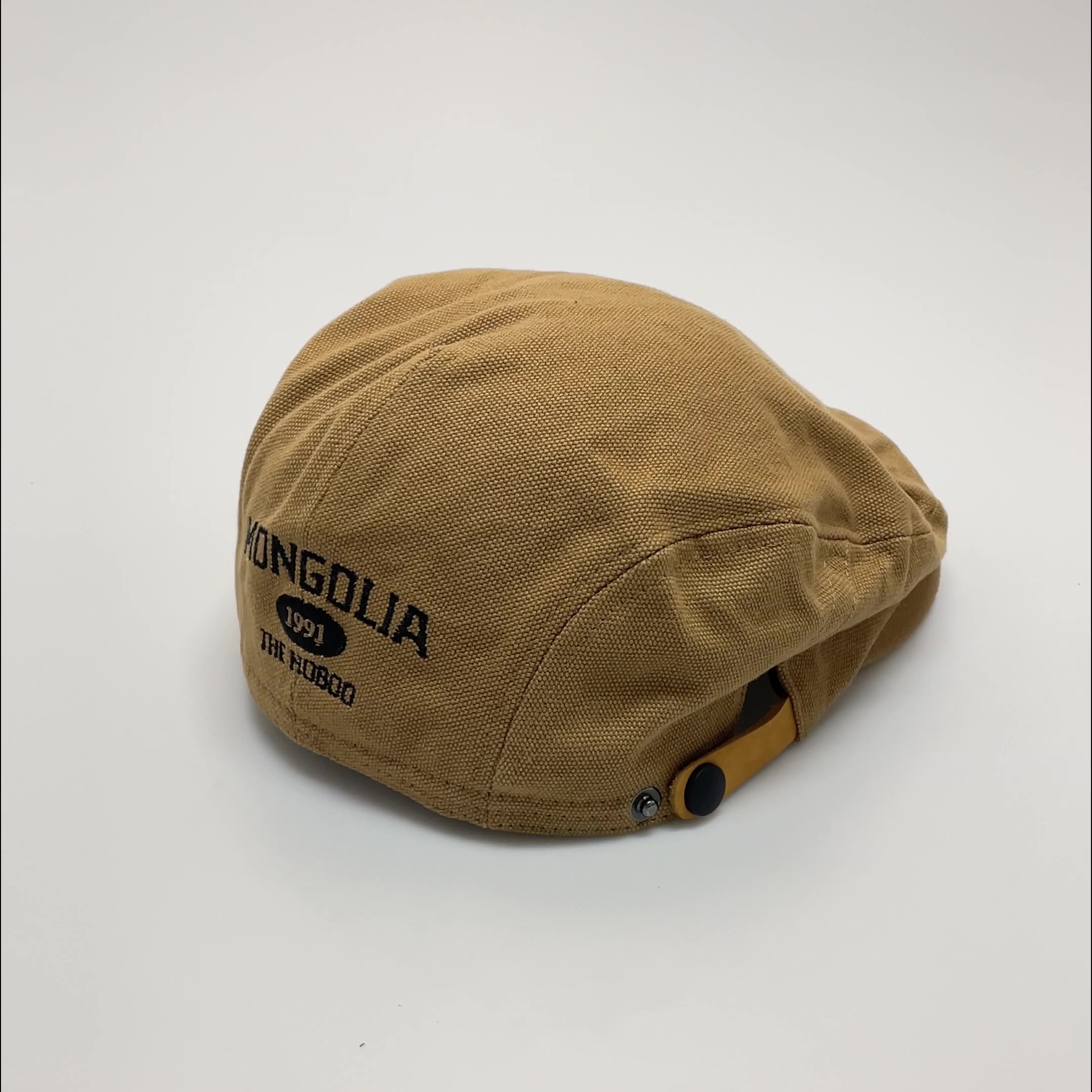 Mũ Beret Mongolia vải Cotton Kaki HZ2433_thumbnail_12