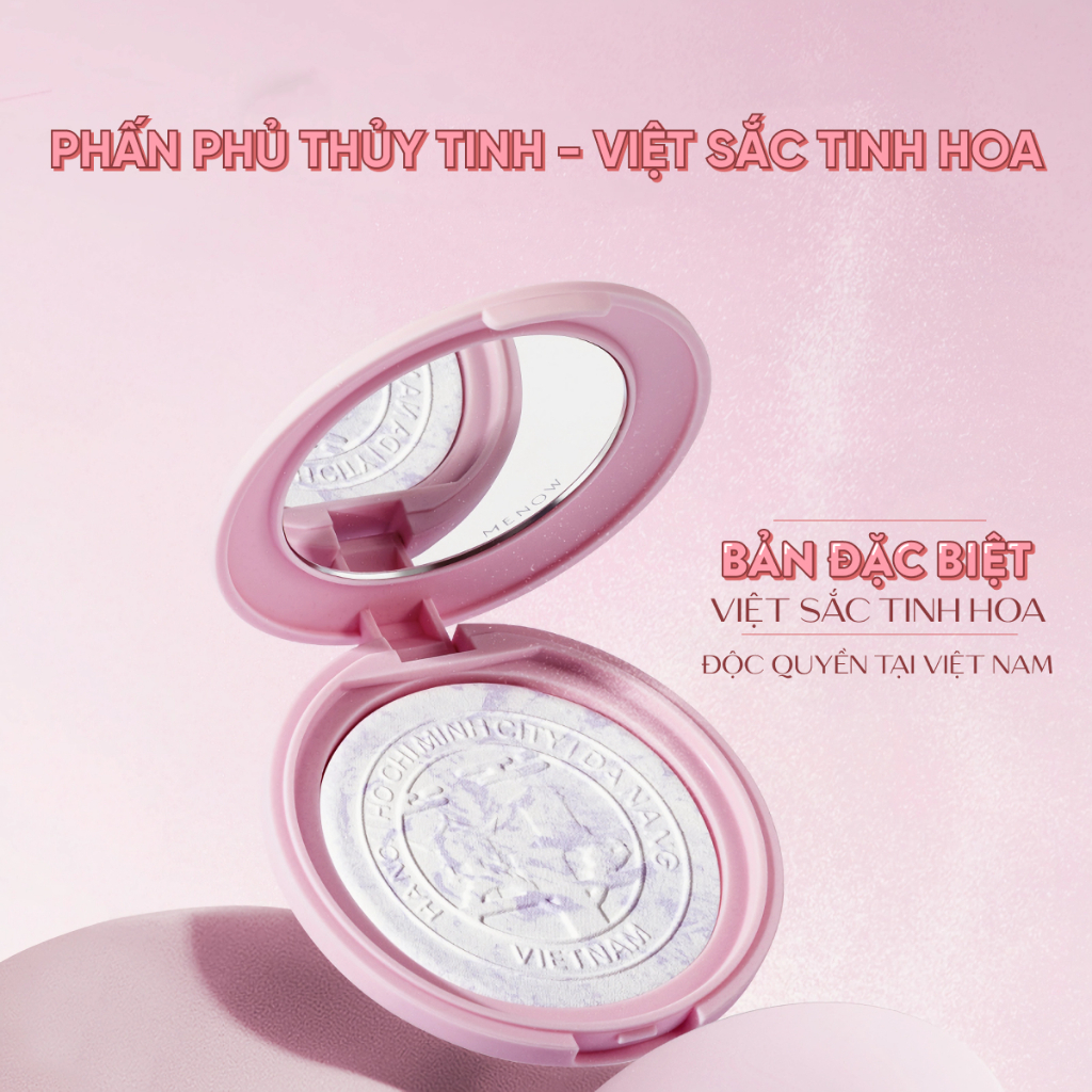 [MENOW] Phấn phủ nén Menow Clear Radiant Pressed Powder Việt sắc tinh hoa 7g