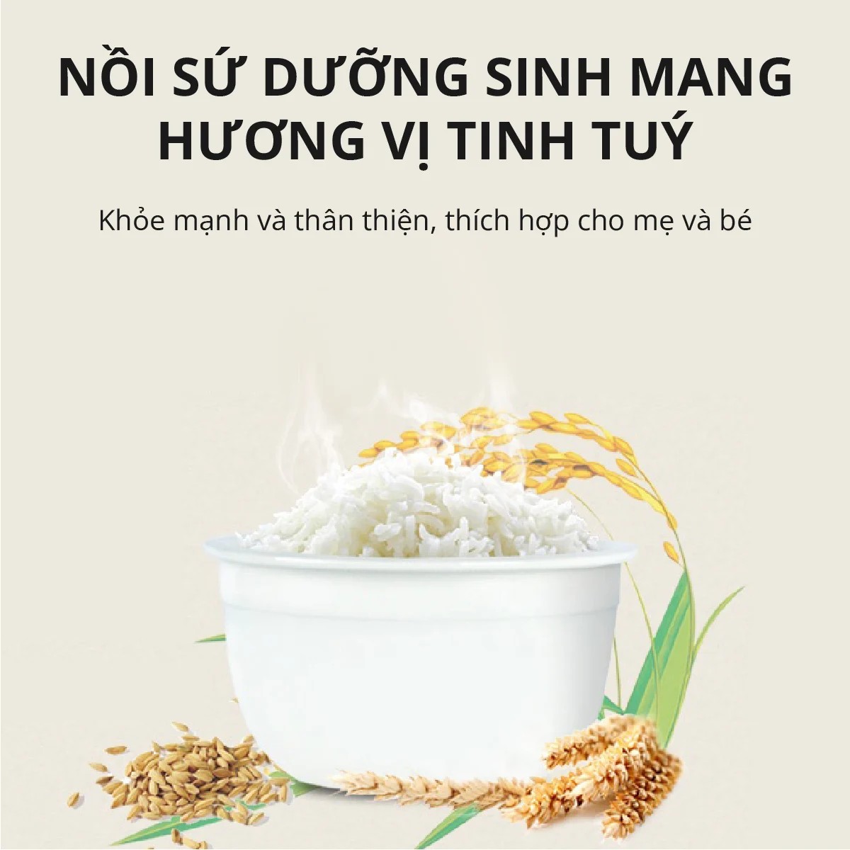 Nồi cơm điện lòng sứ 0.8Lít Mishio MK365 tặng kèm nồi hầm chậm 1Lít_thumbnail_6