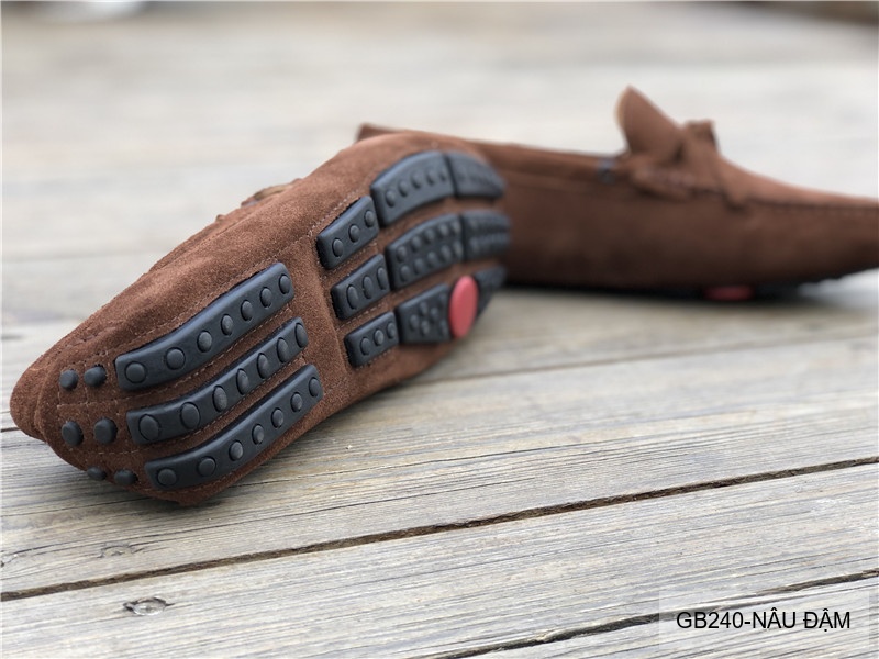 GB240 - Giày lười nam da heo kiểu Anh, đế bệt êm chân, phối nơ bướm thanh lịch_thumbnail_14