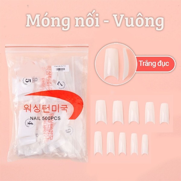 Móng nối - Phom vuông - màu đục - HSM xịn