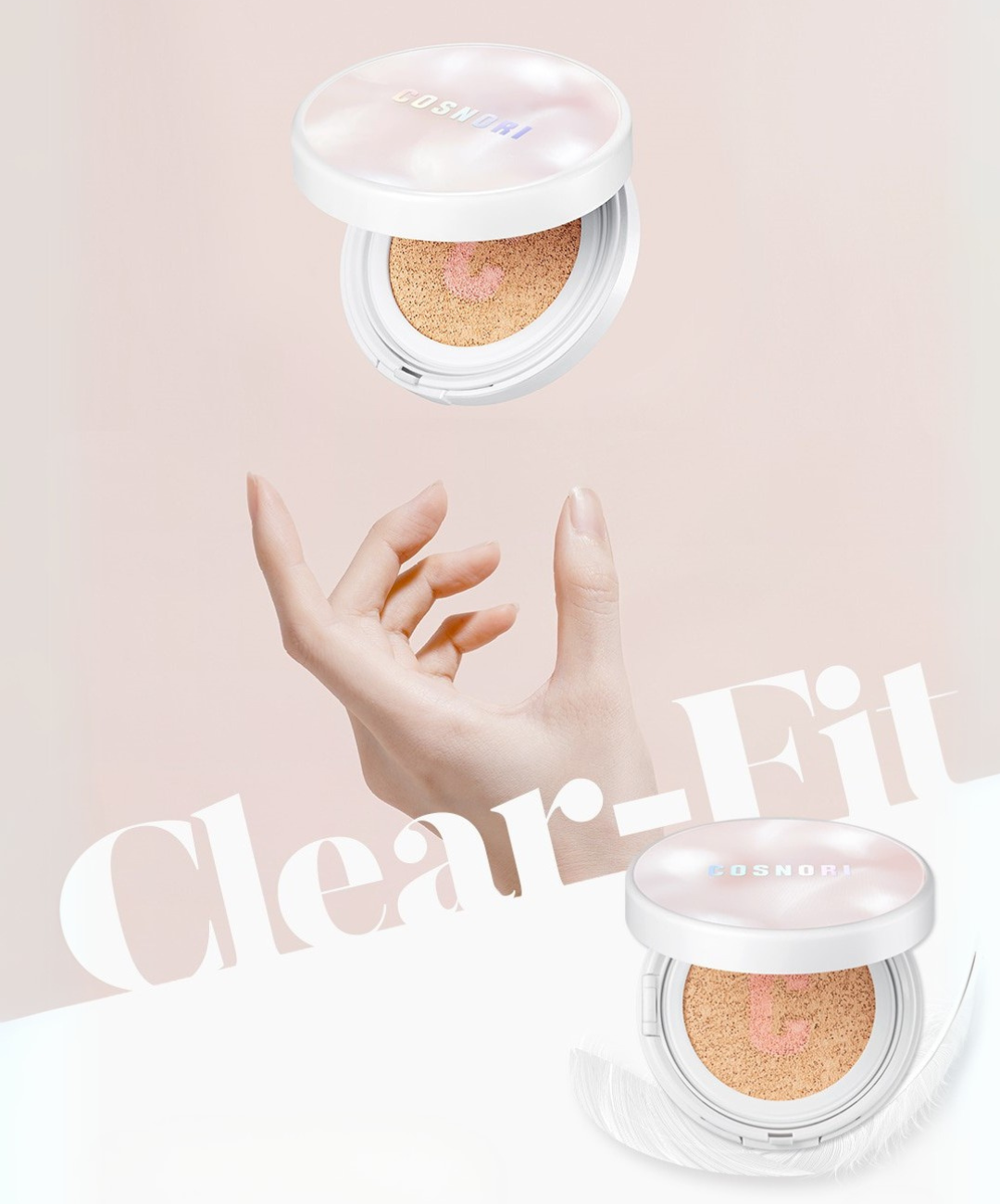 COSNORI BLOSSOM TONE UP CUSHION CLEAR - Phấn Nước Nâng Tông Chống Nắng SPF50+ PA++++ - Niacinamide, Vitamin E, Thuần chay - 14g - [C009]_thumbnail_1