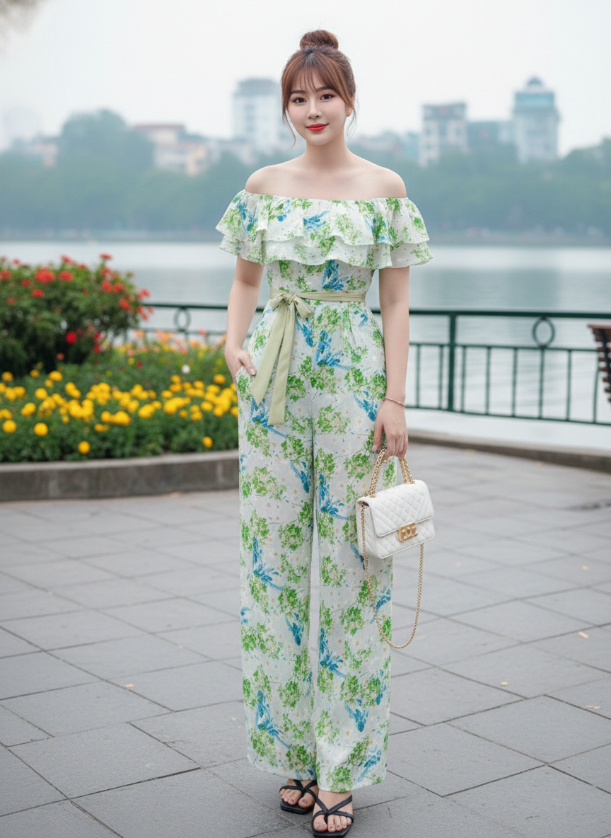 Jumpsuit ống rộng bèo ngực mặc 2 kiểu_thumbnail_14