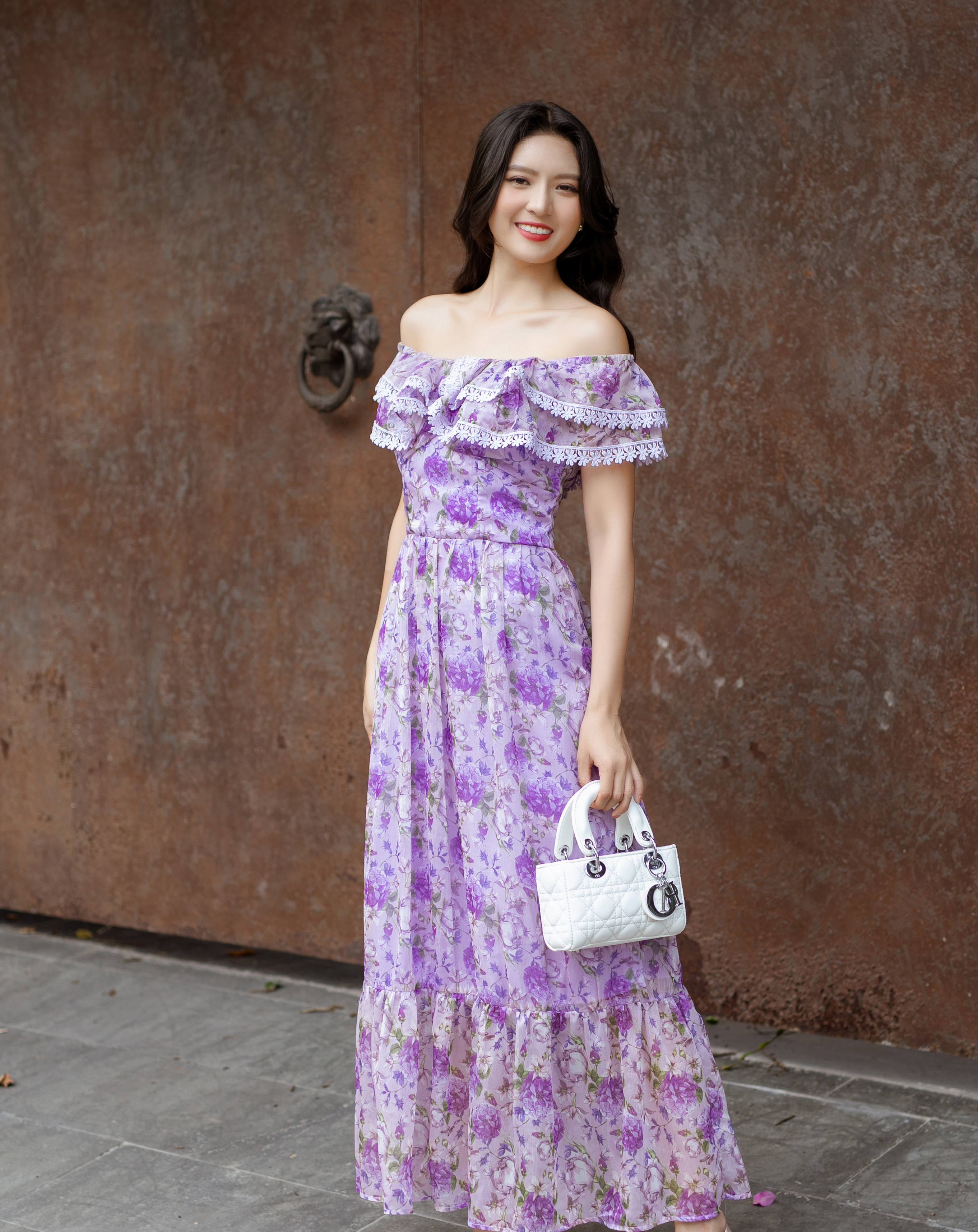 Đầm maxi bèo phối ren 2in1_thumbnail_2