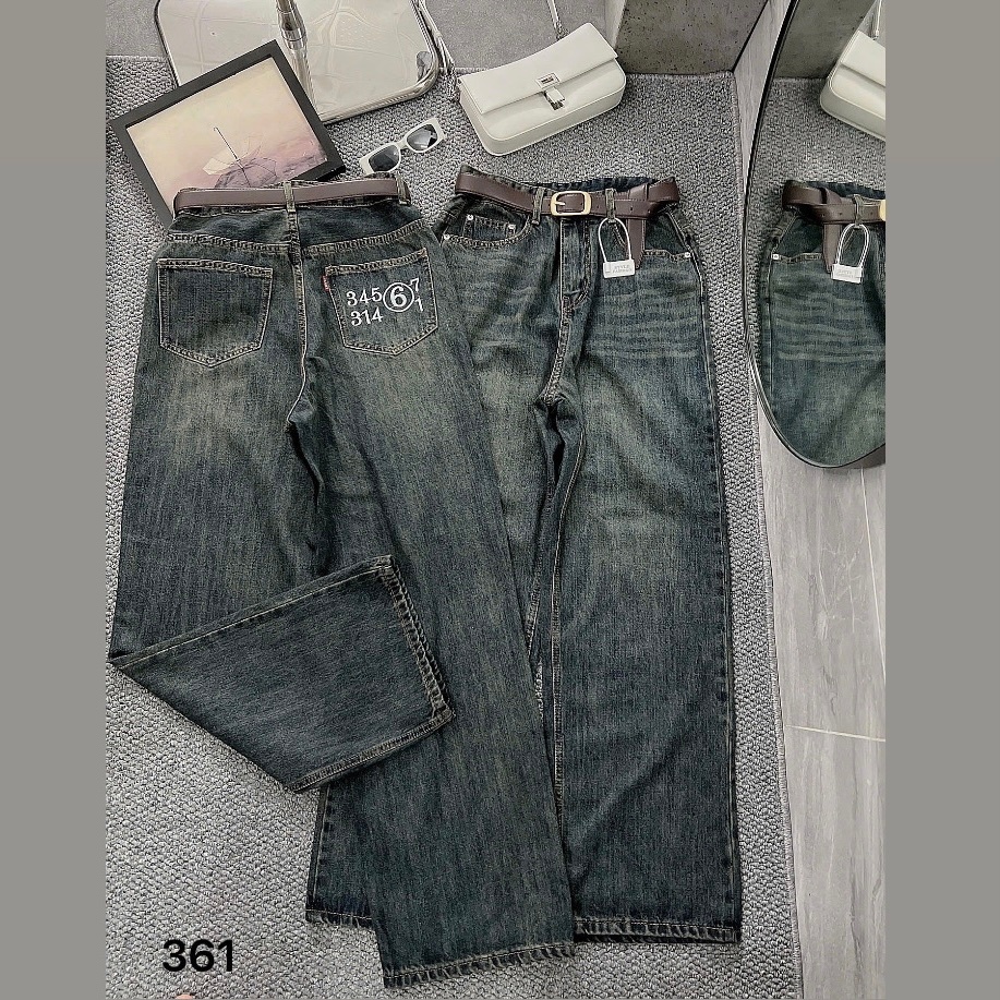 Quần jean suông thêu chữ túi sau QJ361 dành cho nàng béo mập từ 55-90kg_thumbnail_0