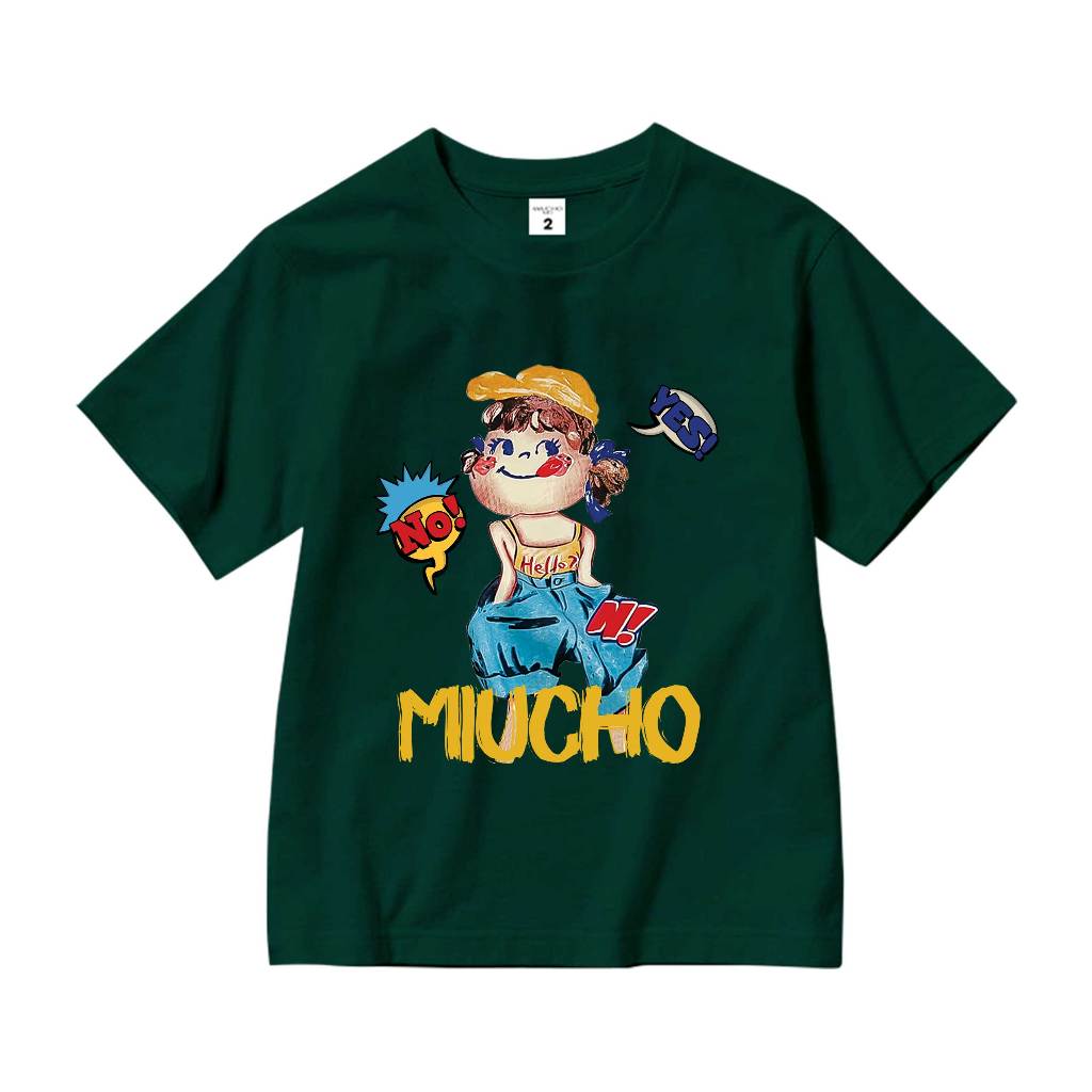 Áo thun cho bé gái hoạt hình form rộng AED1113 Miucho Kid tay ngắn cổ tròn in mix_thumbnail_13