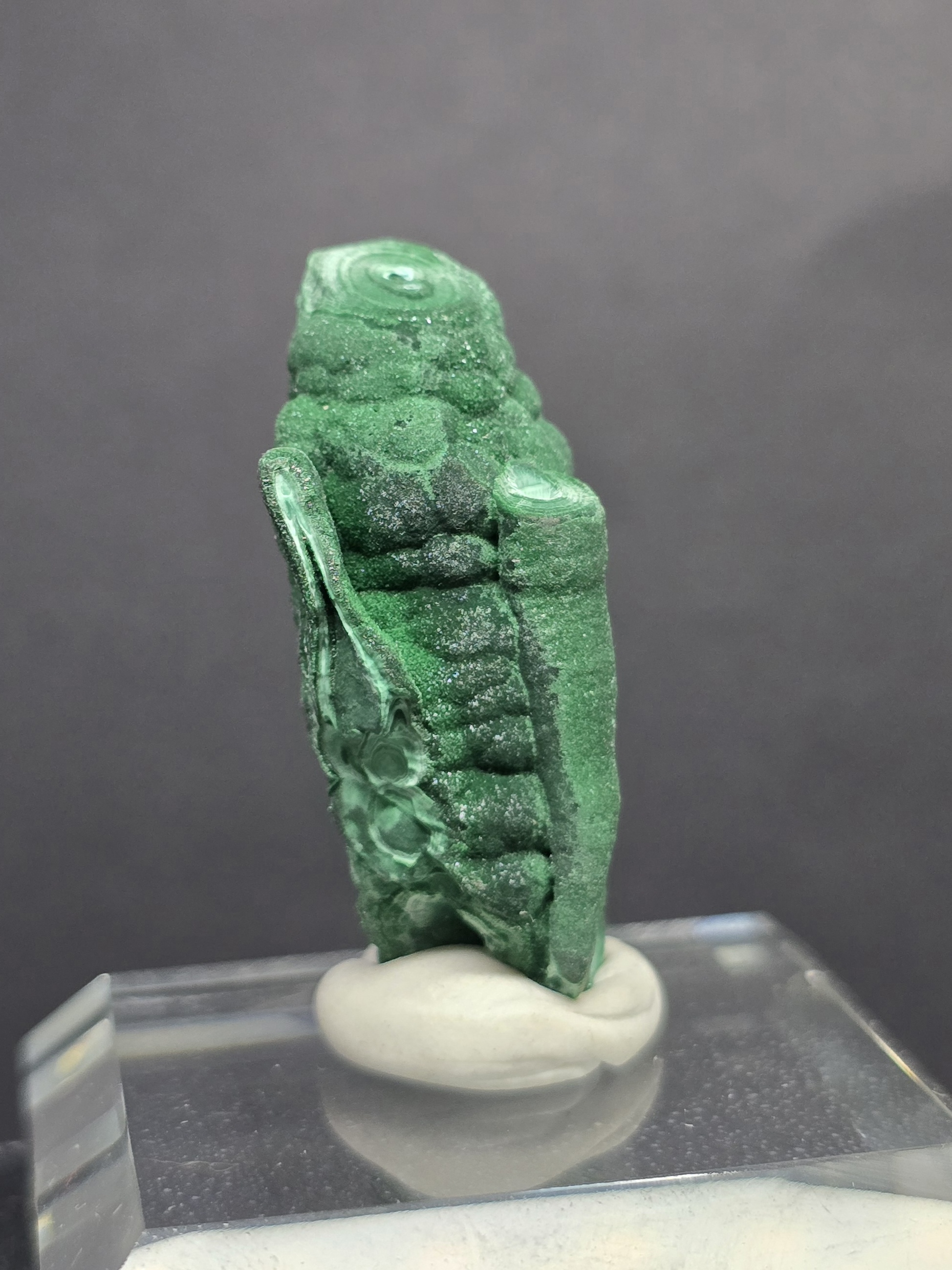 Thạch Nhũ Tinh Thể Malachite - CHDC Congo (Kèm Hộp Hoặc Đế Trưng Bày Như Hình)_thumbnail_9