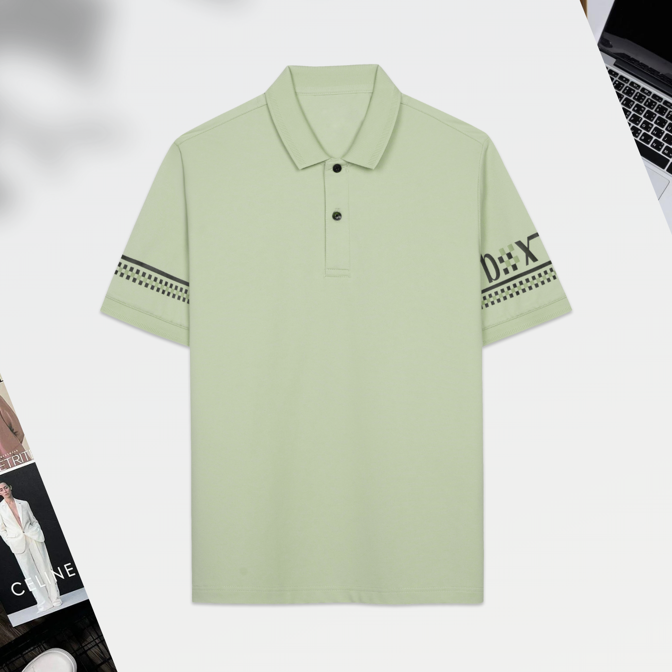 Áo Polo nam phối họa tiết tay box_thumbnail_5