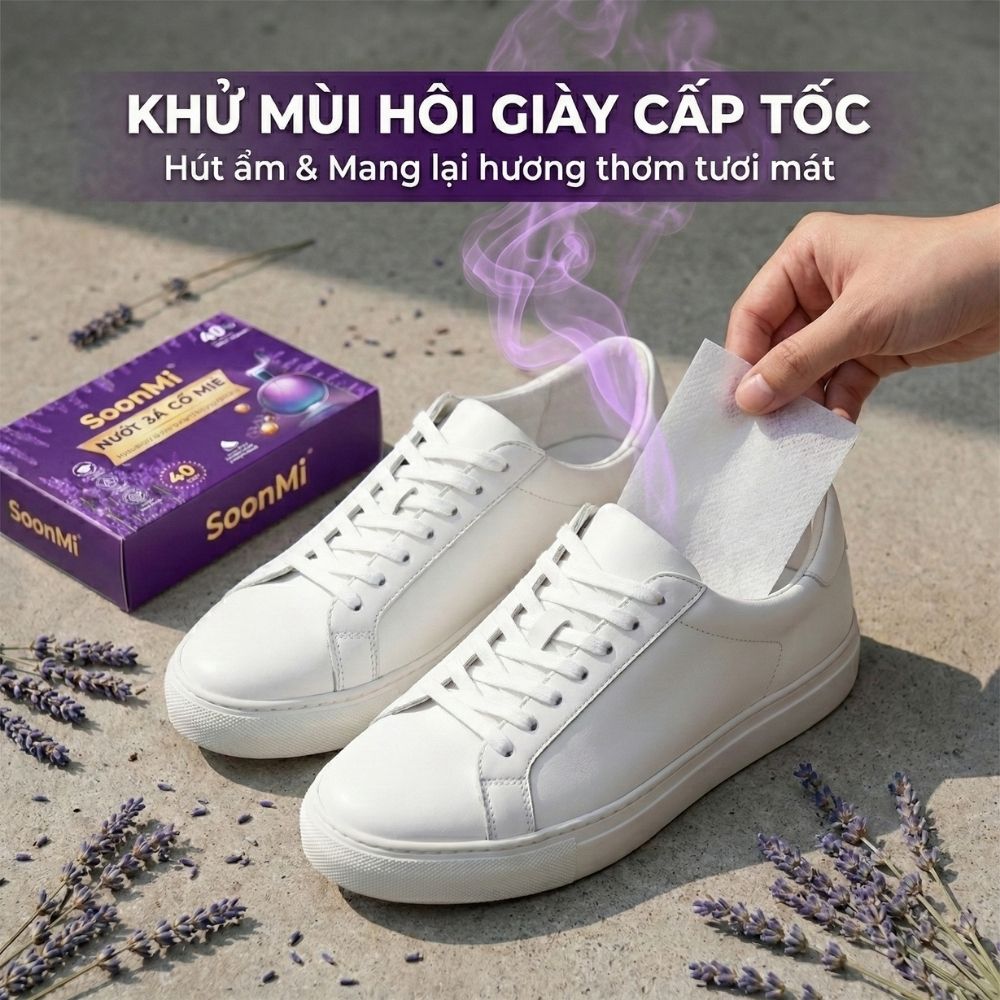Giấy Thơm Quần Áo SoonMi Hương Lavender - chuyên dụng máy giặt sấy, máy sấy quần áo, khử mùi xe hơi, thơm tủ áo_thumbnail_12