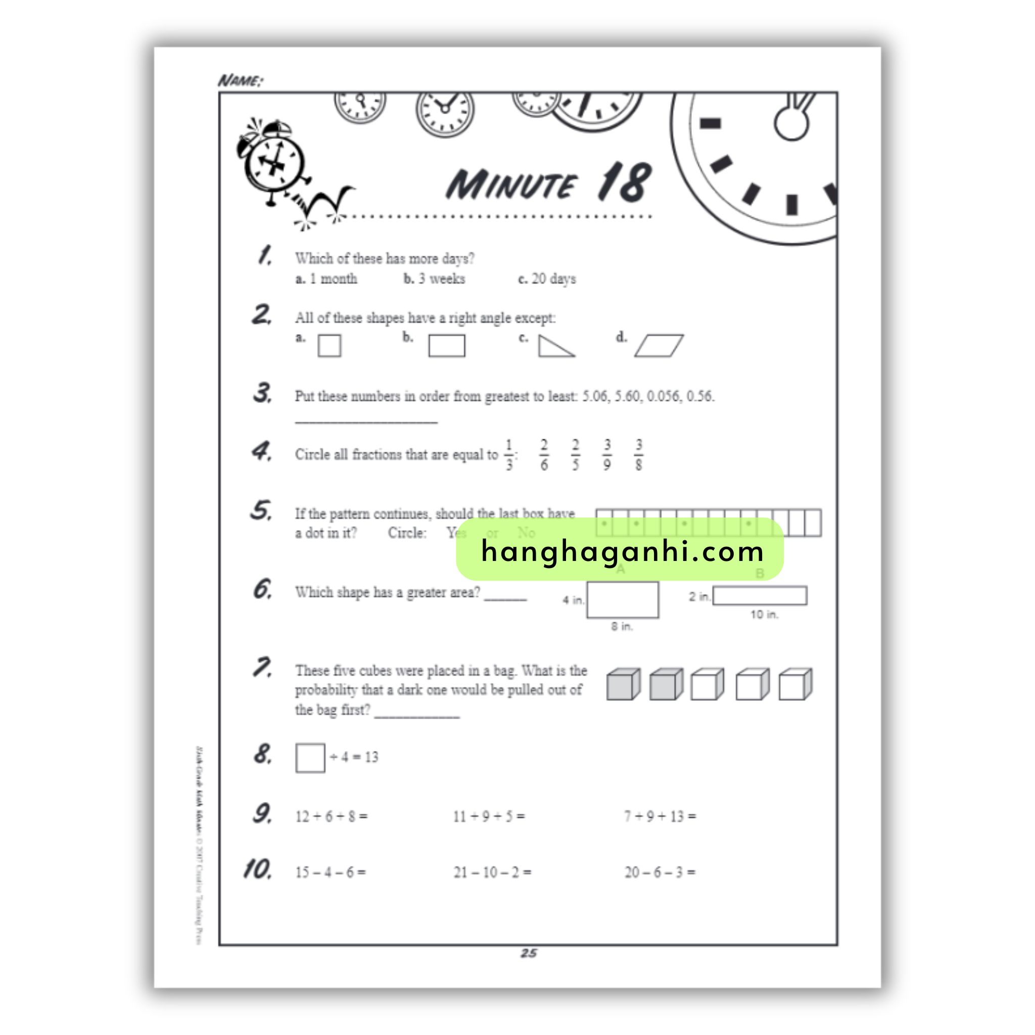 Math Minutes Grade 6- Sách Toán Tiếng Anh cho bé lớp 6_thumbnail_7
