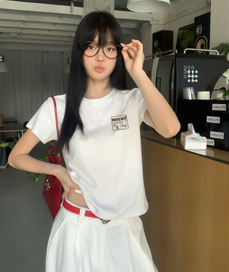 Áo baby tee form ôm dễ thương ABD1556 Miucho vải cotton co giãn cổ tròn in mix_thumbnail_5