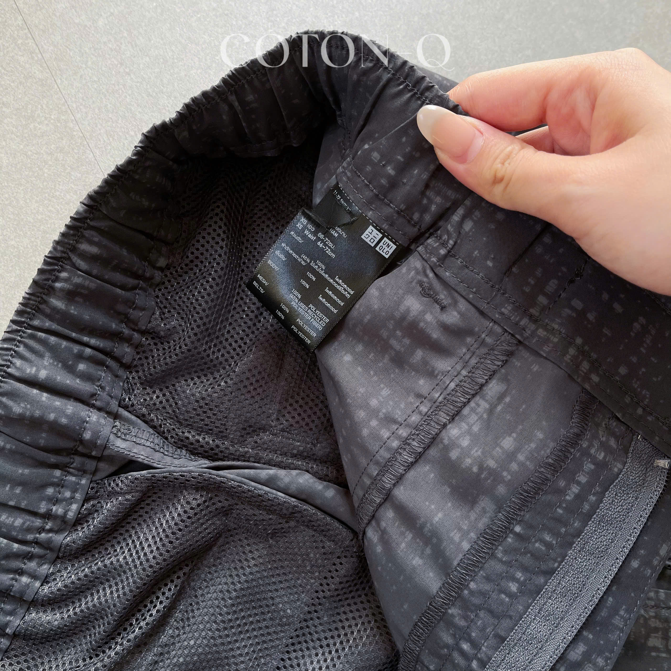 Quần short dù lưng thun xịn ( XÁM )_thumbnail_6