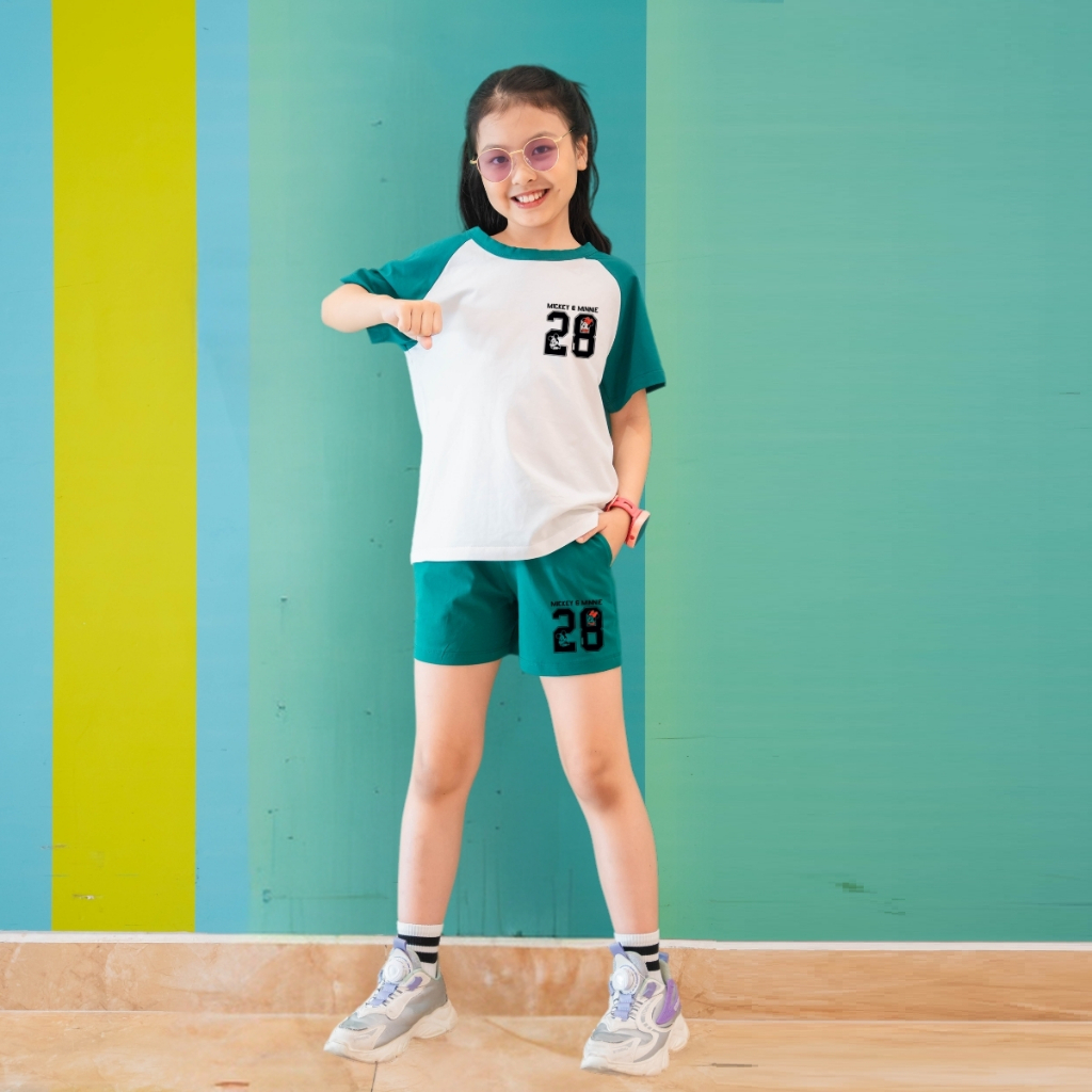 Bộ quần áo bé gái phối màu in hình số 28 -  Loza Kids FB97_thumbnail_2