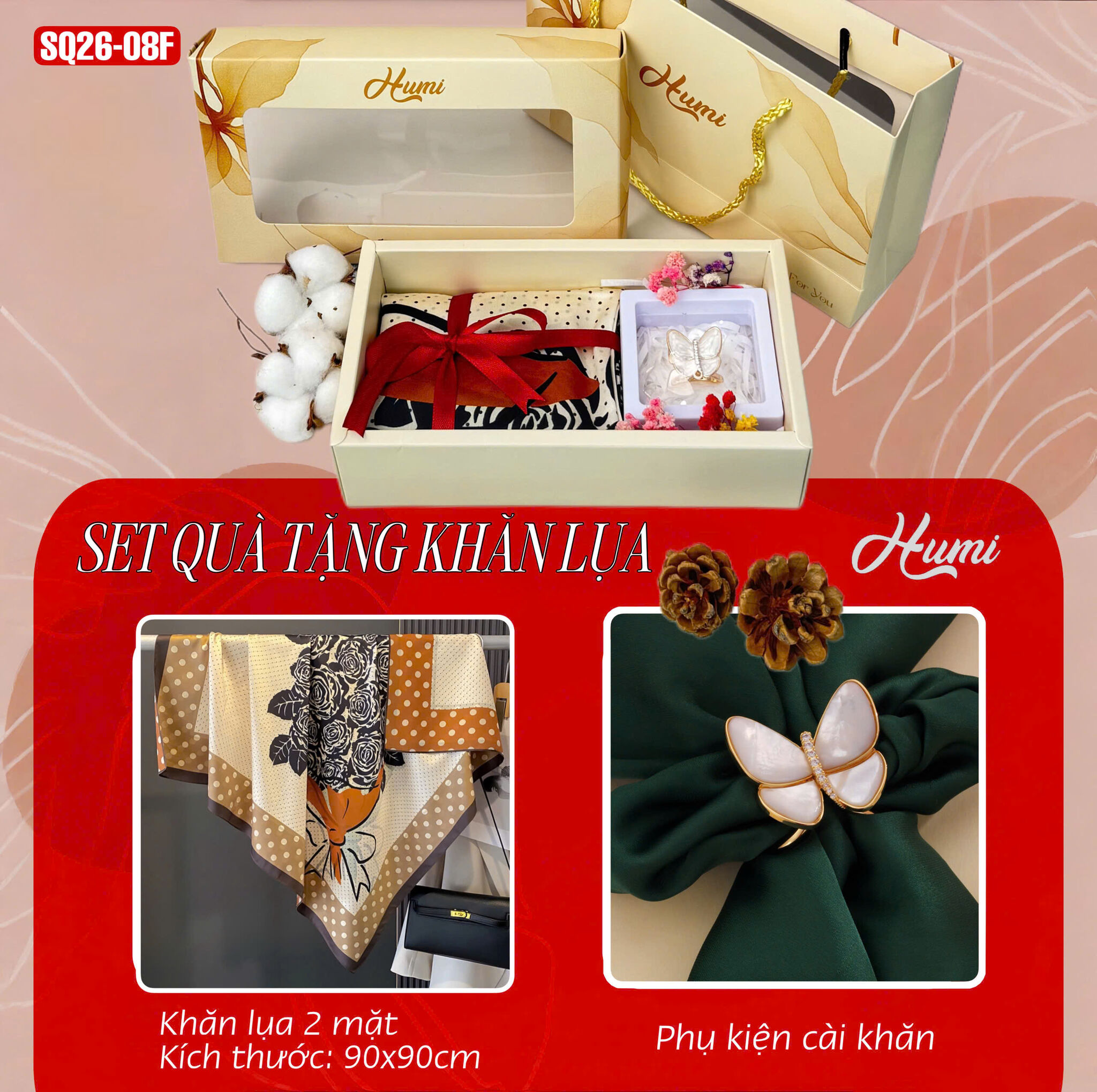 SET QUÀ KHĂN 90 (SQ26-08F)