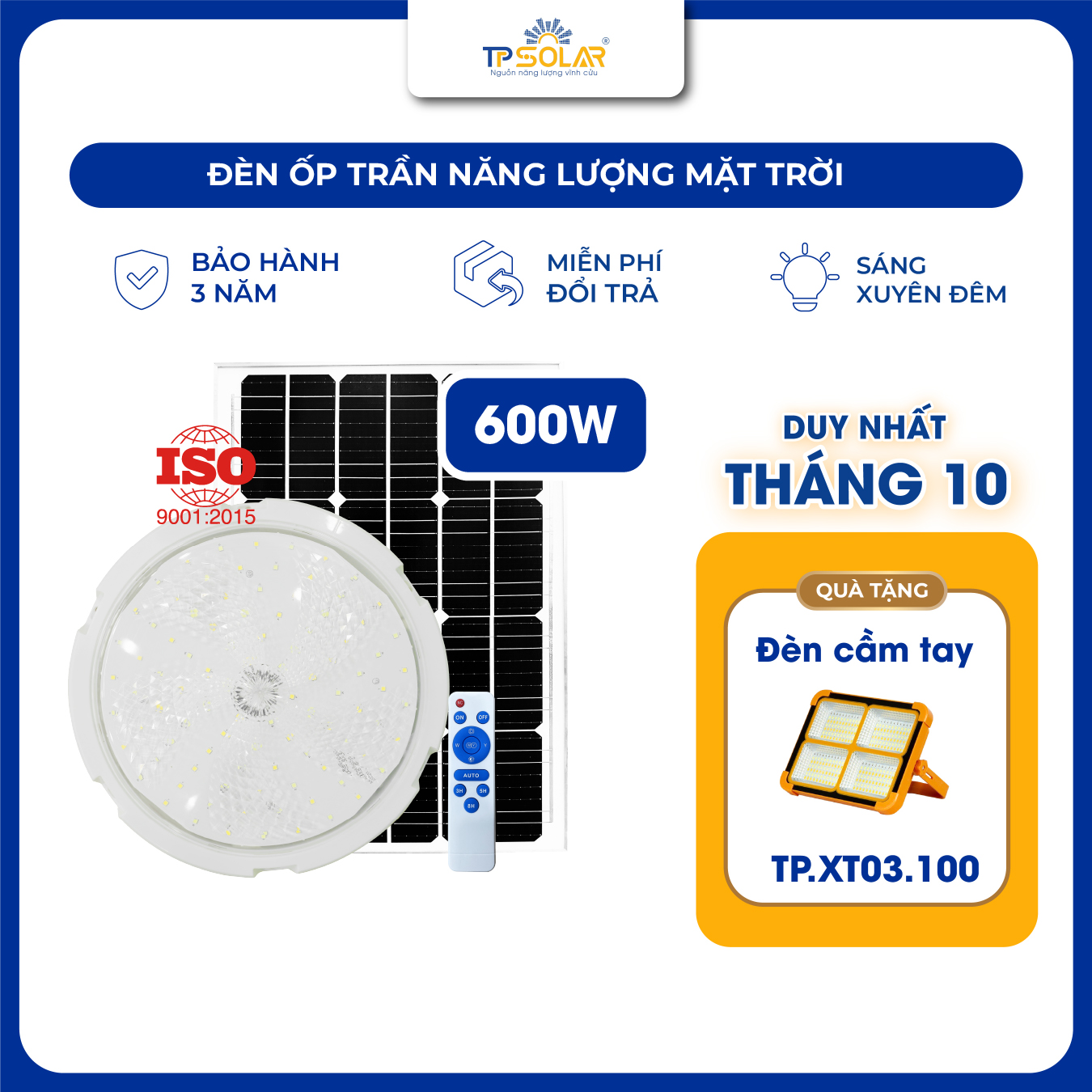 Đèn ốp trần năng lượng mặt trời (TP.OT01.300 / TP.OT01.600)_thumbnail_9