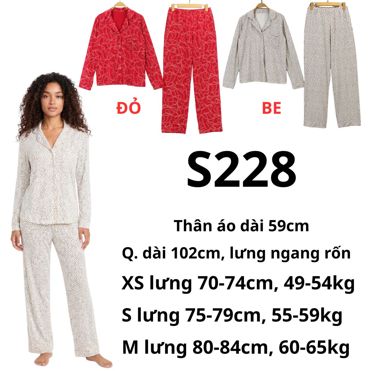 S228 - SET BỘ PIZAMA DÀI