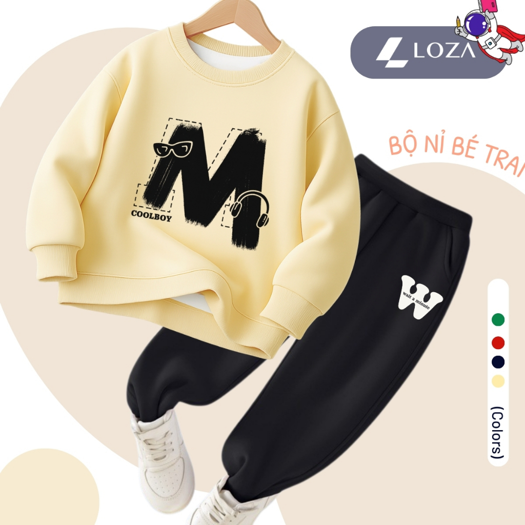 Set bộ nỉ bé trai in hình 'Progress R' - Loza Kids G0427_thumbnail_3