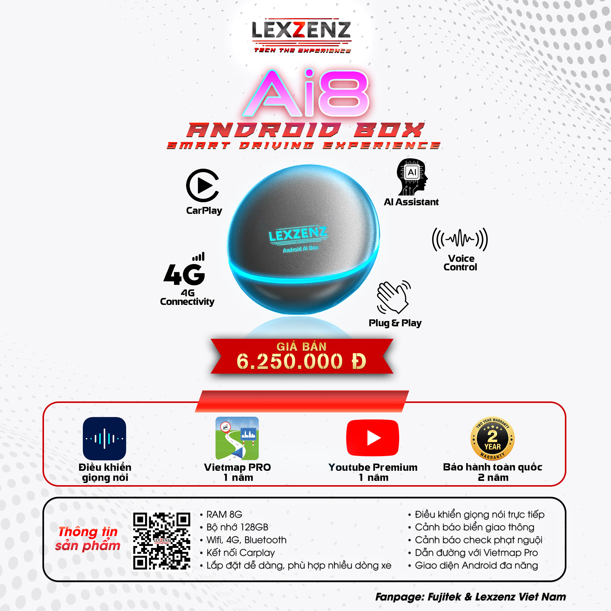 Android Box Ai8 thương hiệu Lexzenz
