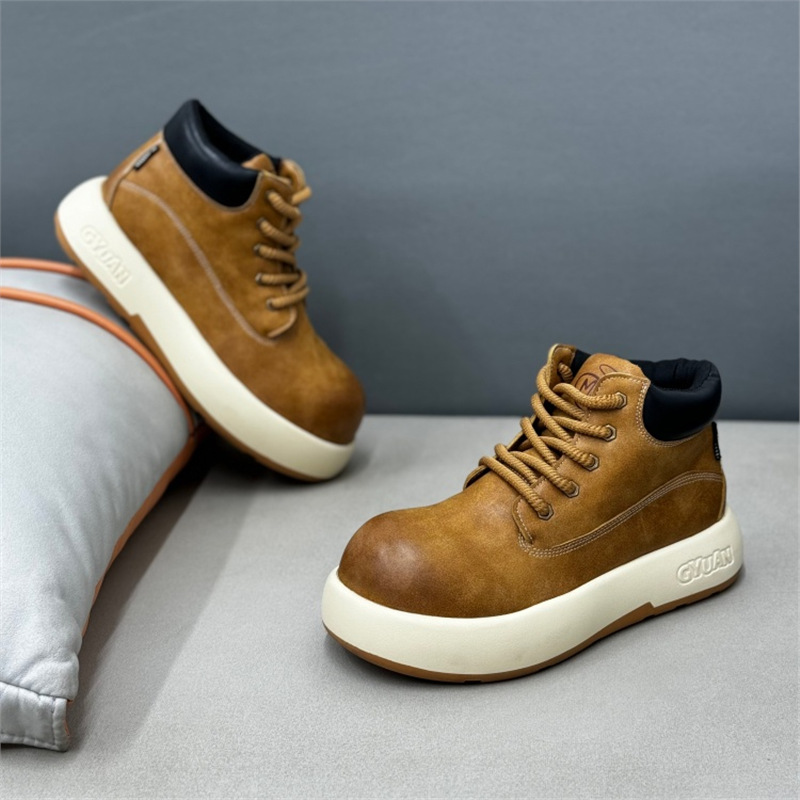 GA356 - Giày nam mũi tròn phong cách cổ điển phối màu đơn sắc đa năng mùa đông 2025_thumbnail_6