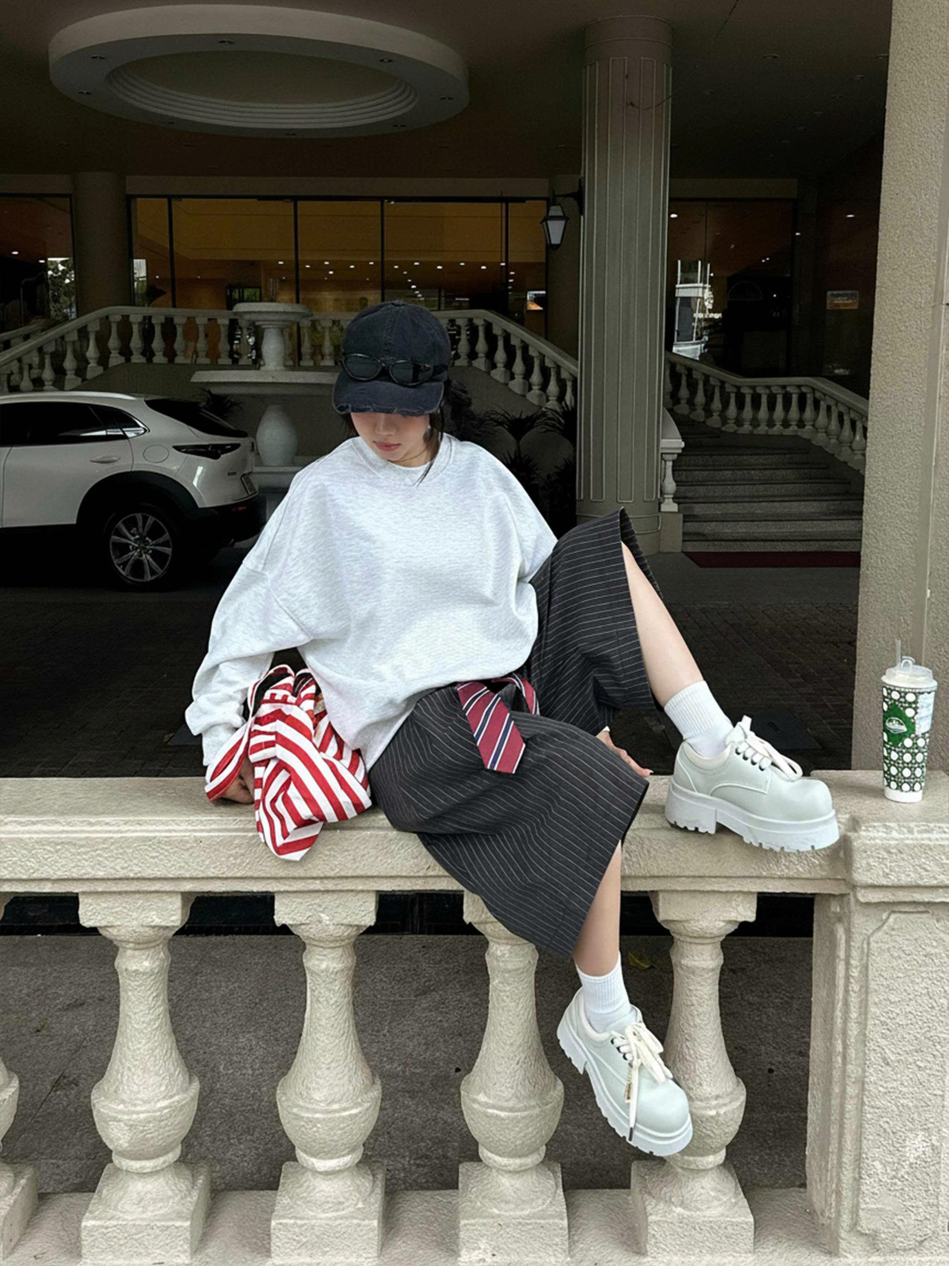 Áo sweater trơn form boxy Miucho tay dài cổ tròn vải nỉ 2 da cao cấp thoáng mát_thumbnail_9