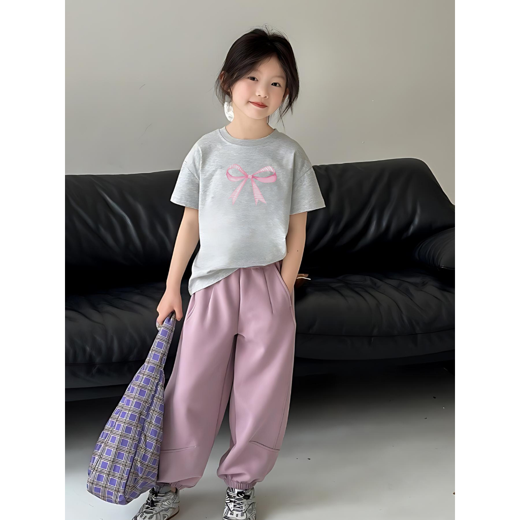 Áo phông bé gái in hình nơ - Loza Kids Mã AT2733_thumbnail_5